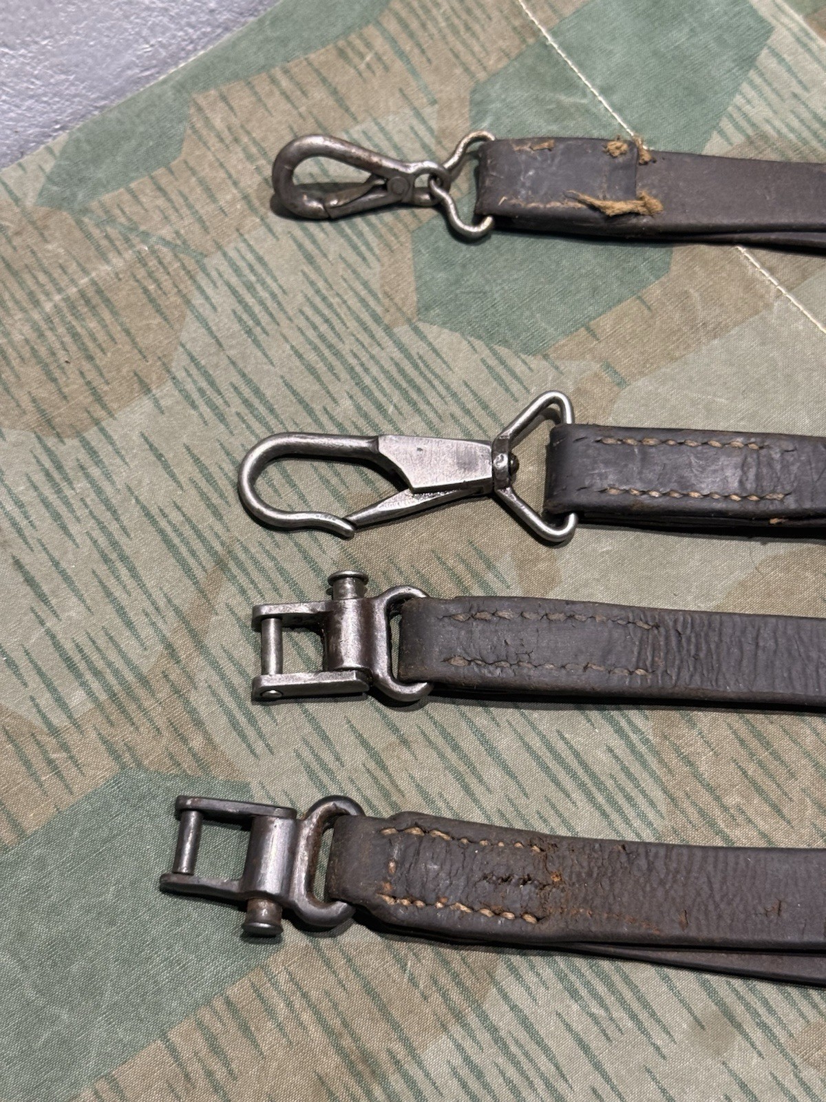 WW2 German Style / Yugo Mg34 Leather Shoulder Strap Sling Spilt Style - Image 2