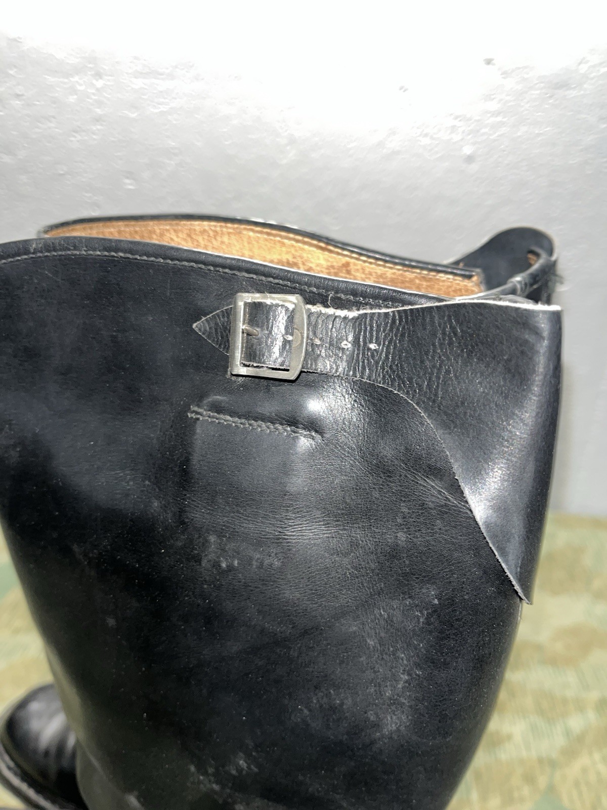 Size 8.5 Original WW2 German Uniform Combat / Marching Jack Boots w/ Hobnails - Image 13