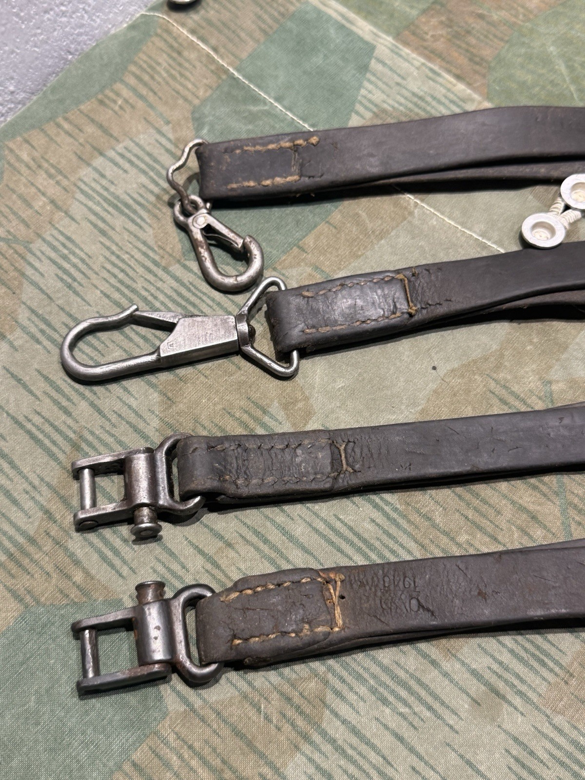 WW2 German Style / Yugo Mg34 Leather Shoulder Strap Sling Spilt Style - Image 12