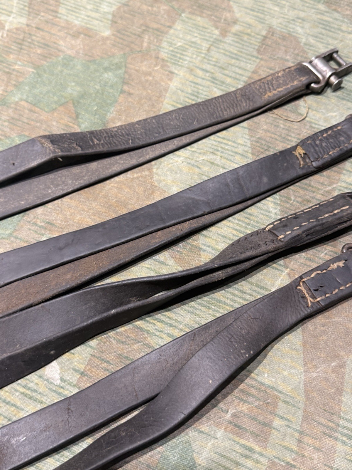 WW2 German Style / Yugo Mg34 Leather Shoulder Strap Sling Spilt Style - Image 15