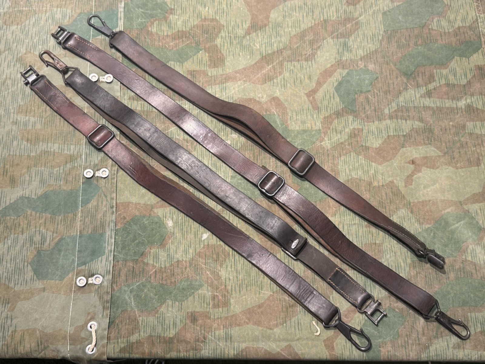 WW2 German Style / Yugo Mg34 Mg42 Leather Shoulder Strap Sling (1x Only) Very Good Cond.