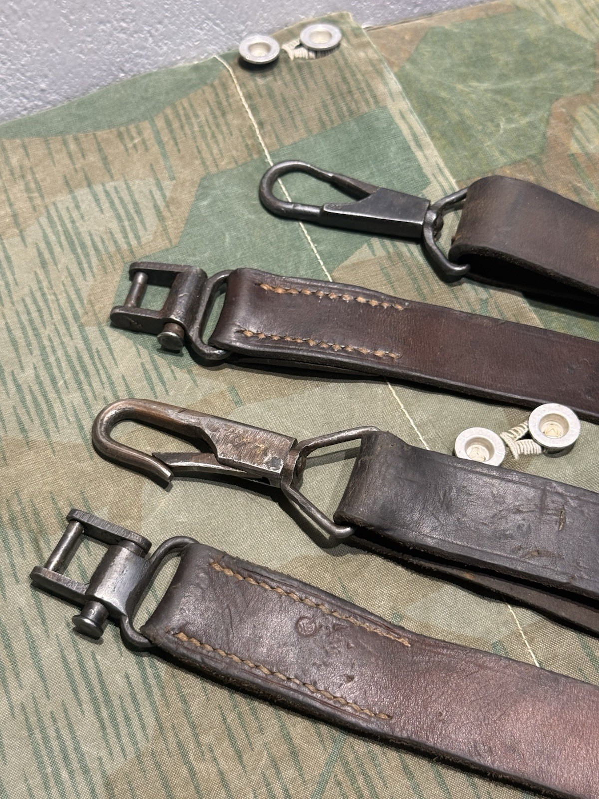 WW2 German Style / Yugo Mg34 Mg42 Leather Shoulder Strap Sling (1x Only) Very Good Cond. - Image 2