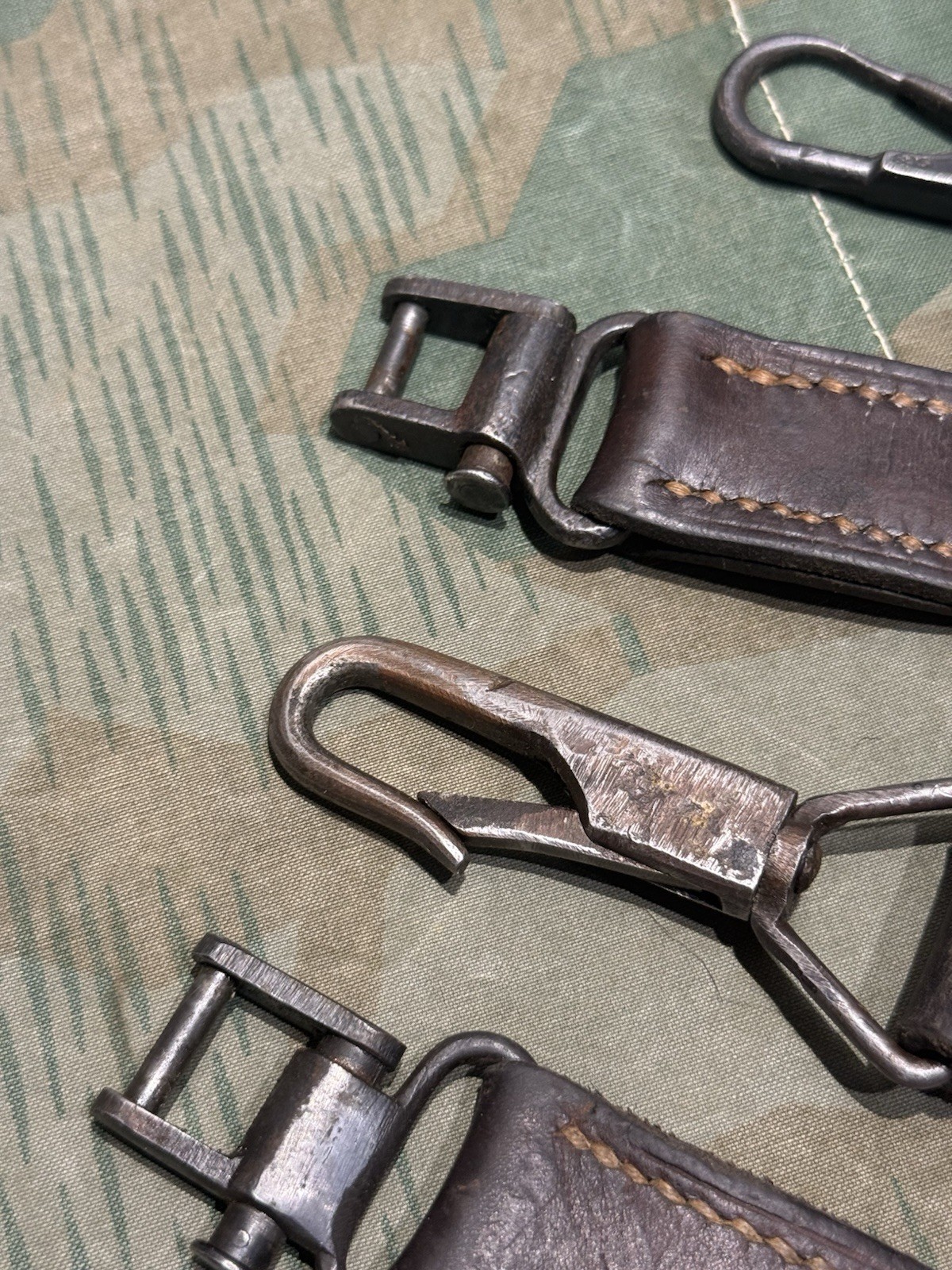 WW2 German Style / Yugo Mg34 Mg42 Leather Shoulder Strap Sling (1x Only) Very Good Cond. - Image 3