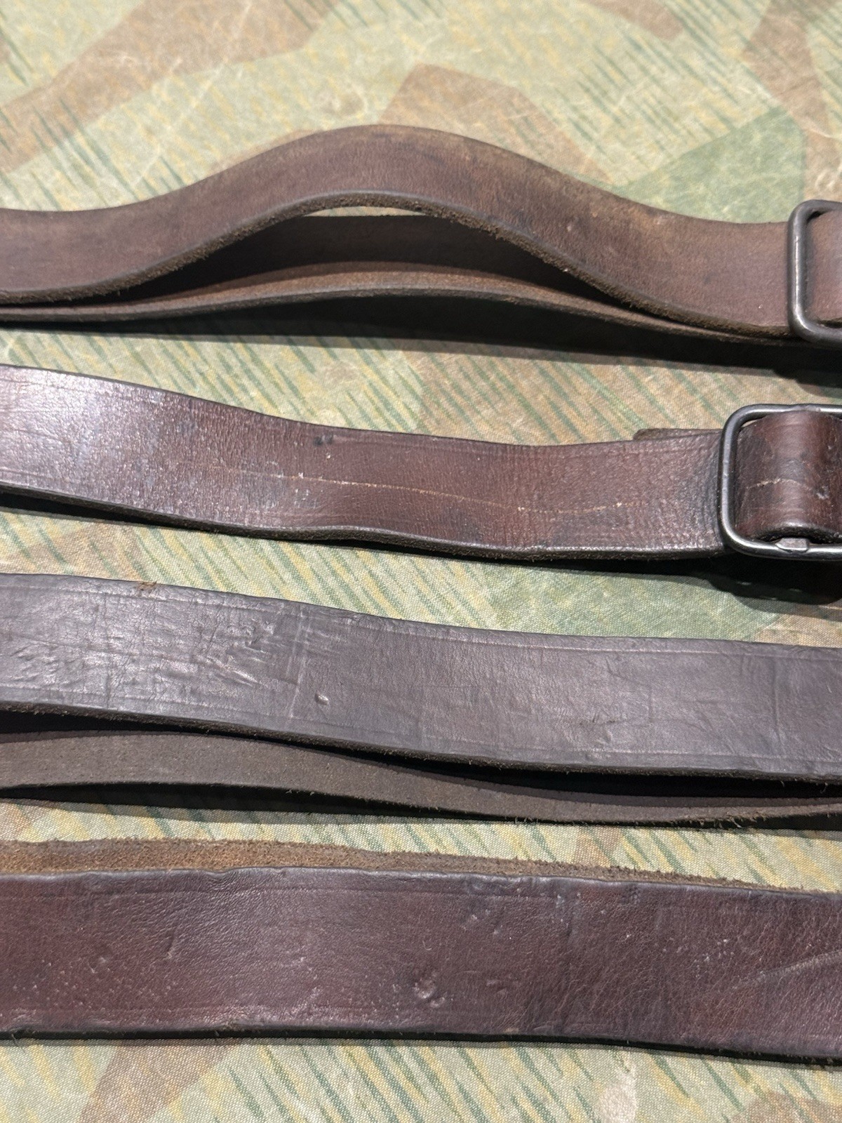 WW2 German Style / Yugo Mg34 Mg42 Leather Shoulder Strap Sling (1x Only) Very Good Cond. - Image 6