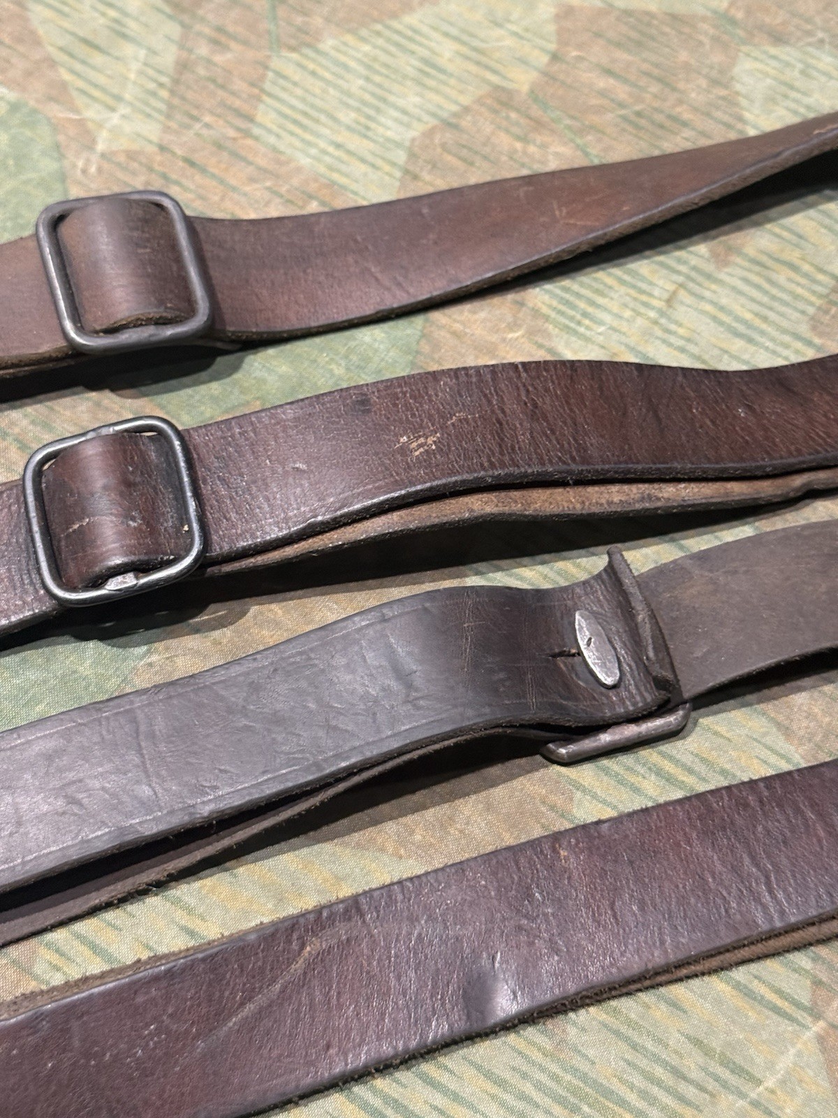WW2 German Style / Yugo Mg34 Mg42 Leather Shoulder Strap Sling (1x Only) Very Good Cond. - Image 7