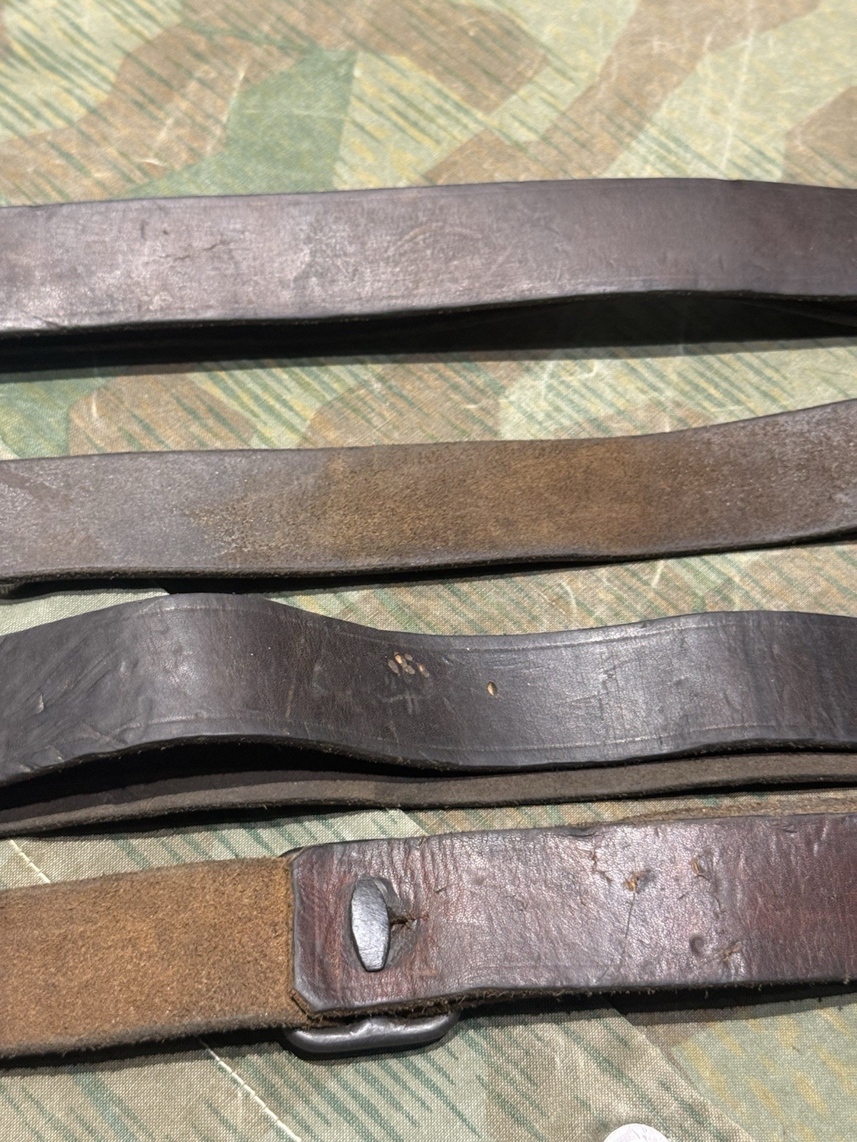 WW2 German Style / Yugo Mg34 Mg42 Leather Shoulder Strap Sling (1x Only) Very Good Cond. - Image 12