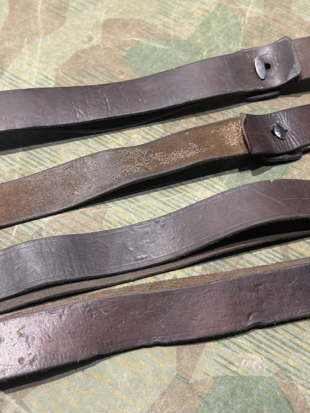 WW2 German Style / Yugo Mg34 Mg42 Leather Shoulder Strap Sling (1x Only) Very Good Cond. - Image 13