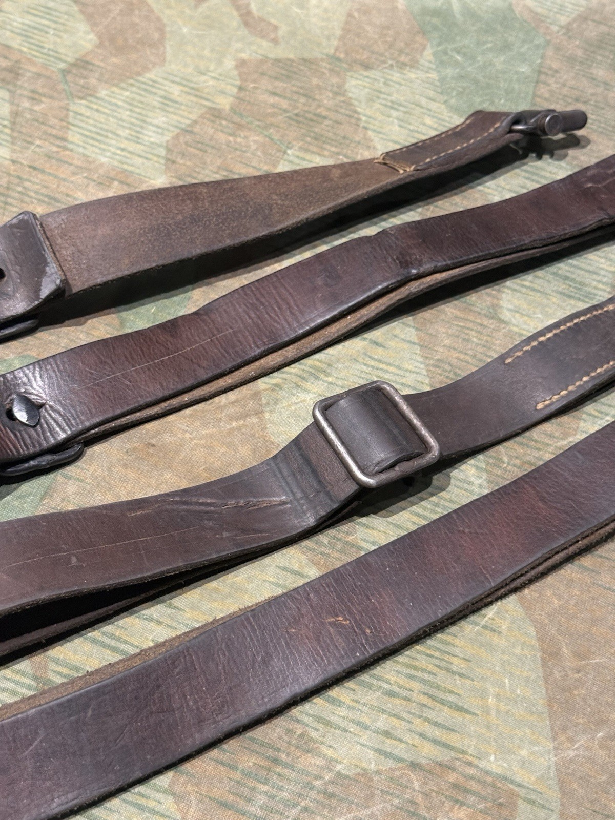 WW2 German Style / Yugo Mg34 Mg42 Leather Shoulder Strap Sling (1x Only) Very Good Cond. - Image 14