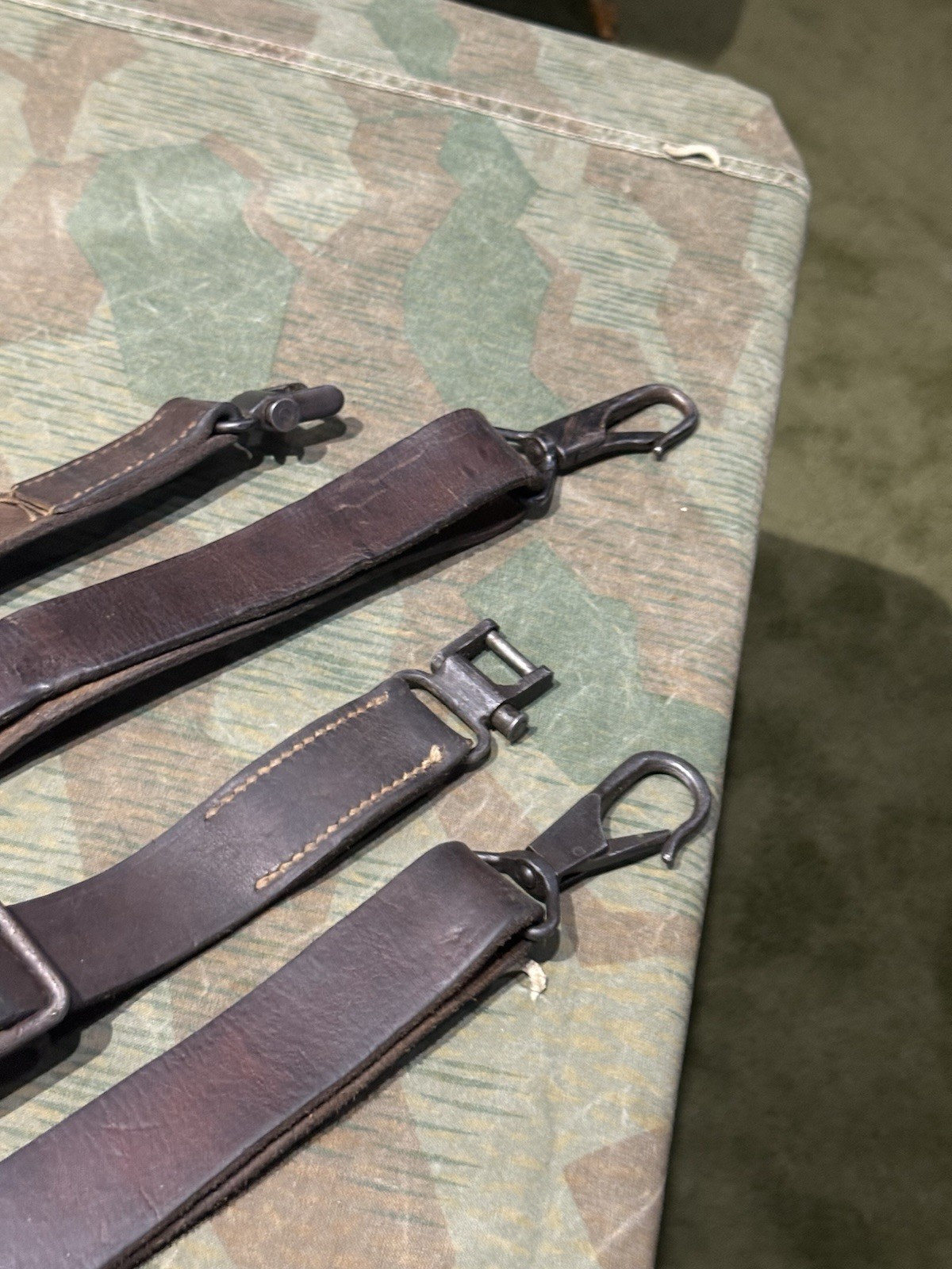 WW2 German Style / Yugo Mg34 Mg42 Leather Shoulder Strap Sling (1x Only) Very Good Cond. - Image 15