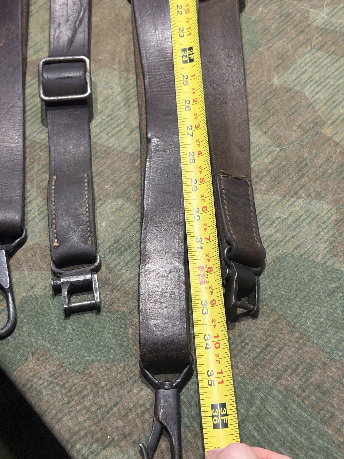 WW2 German Style / Yugo Mg34 Mg42 Leather Shoulder Strap Sling (1x Only) Very Good Cond. - Image 16