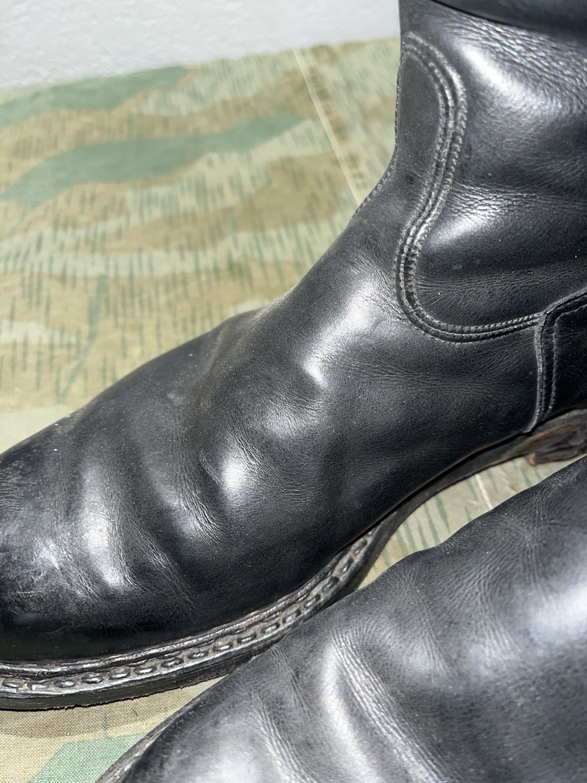 Size 8.5 Original WW2 German Uniform Combat / Marching Jack Boots w/ Hobnails - Image 19