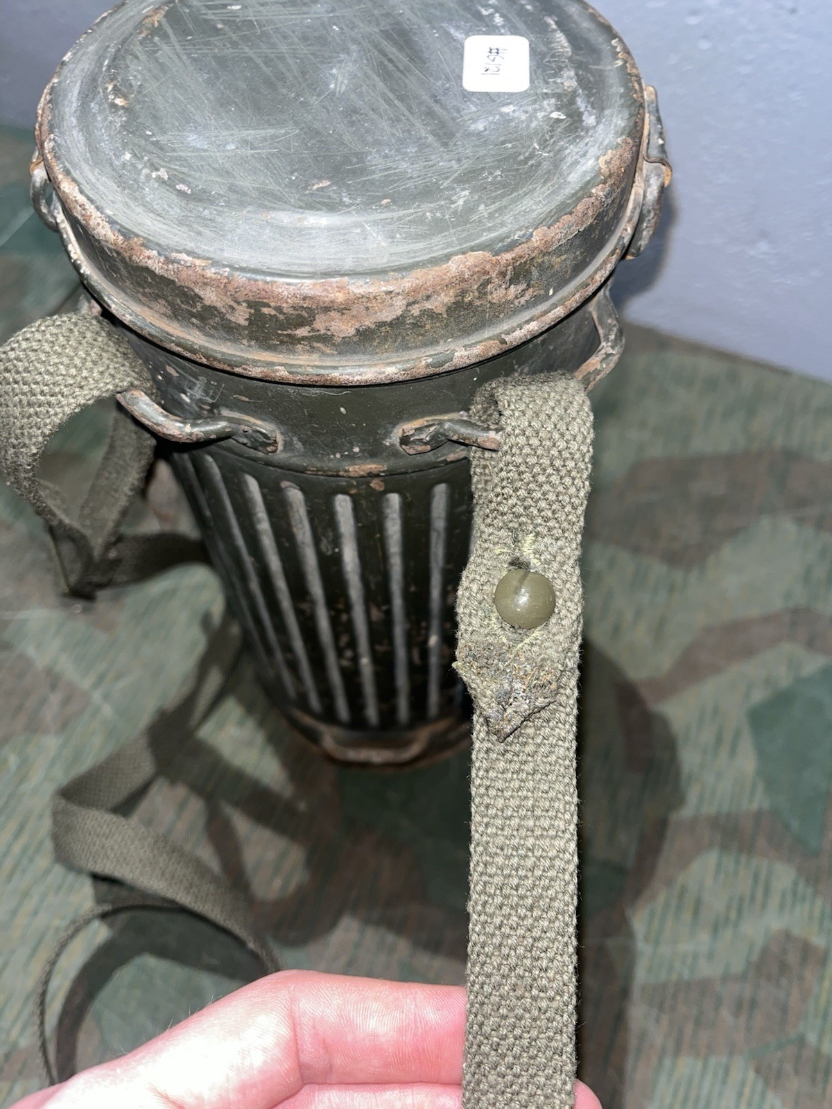 WW2 German Style / Post War GM30 / GM38 Gas Mask Canister's (Shoulder Strap ONLY) - Image 3