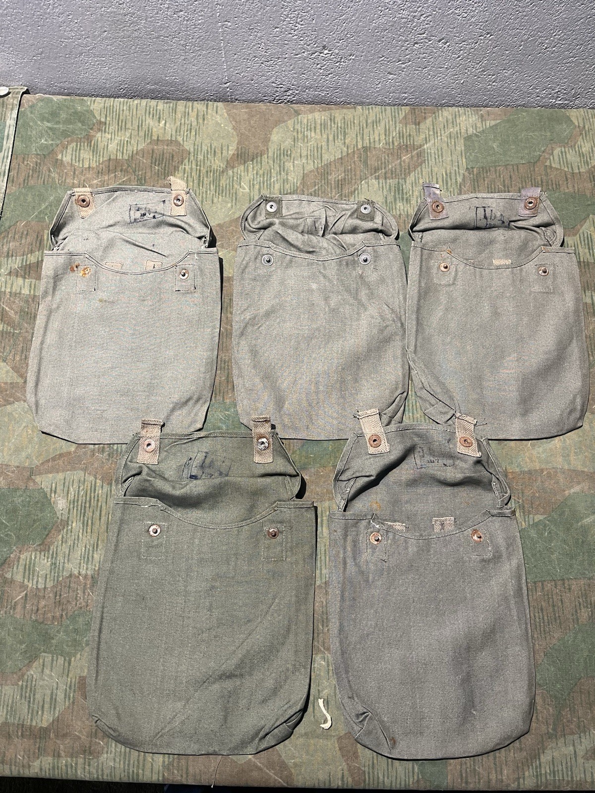 Original WW2 German GM30 / GM38 Gas Mask Canister's (Cape Pouch ONLY) Marked - Image 3