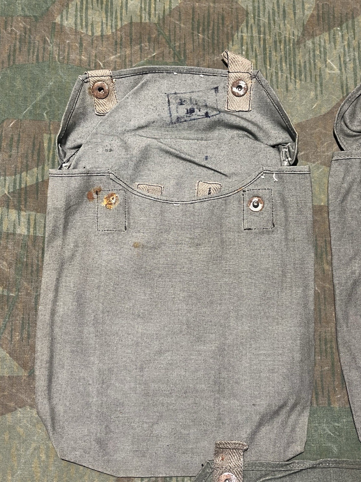 Original WW2 German GM30 / GM38 Gas Mask Canister's (Cape Pouch ONLY) Marked - Image 6
