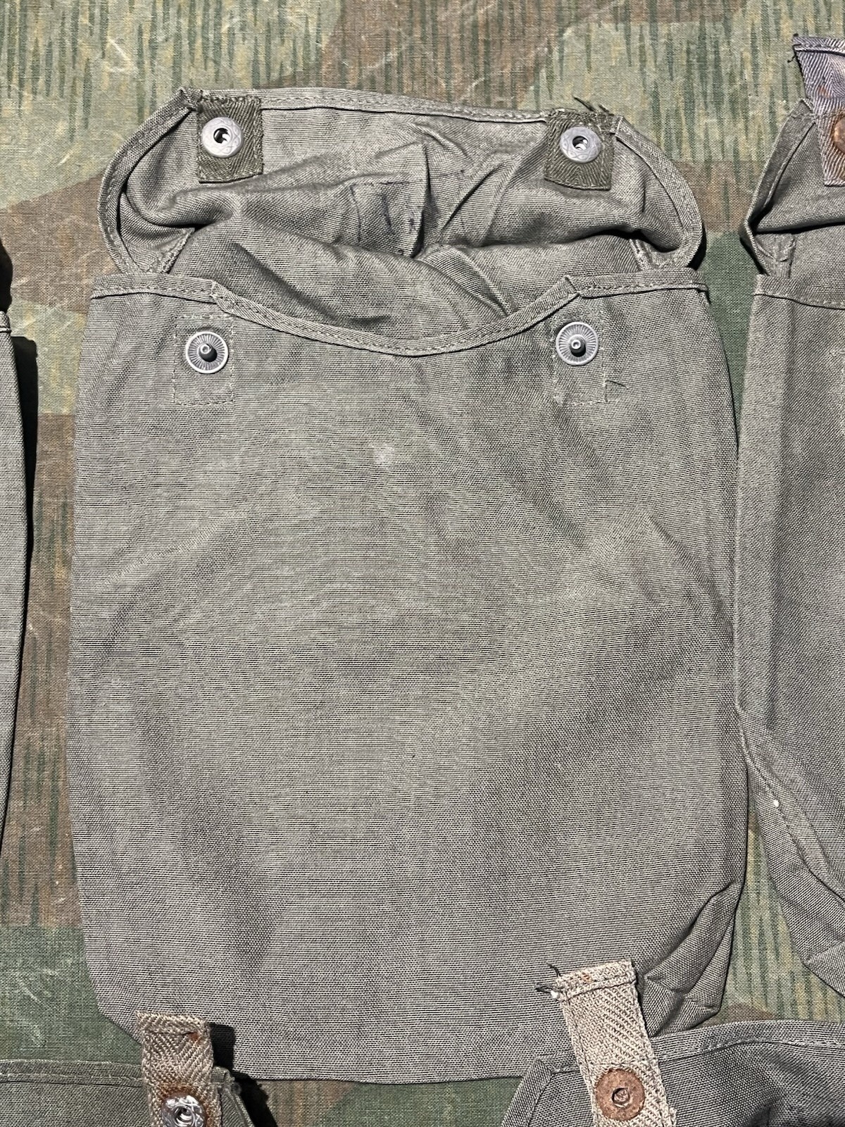 Original WW2 German GM30 / GM38 Gas Mask Canister's (Cape Pouch ONLY) Marked - Image 7