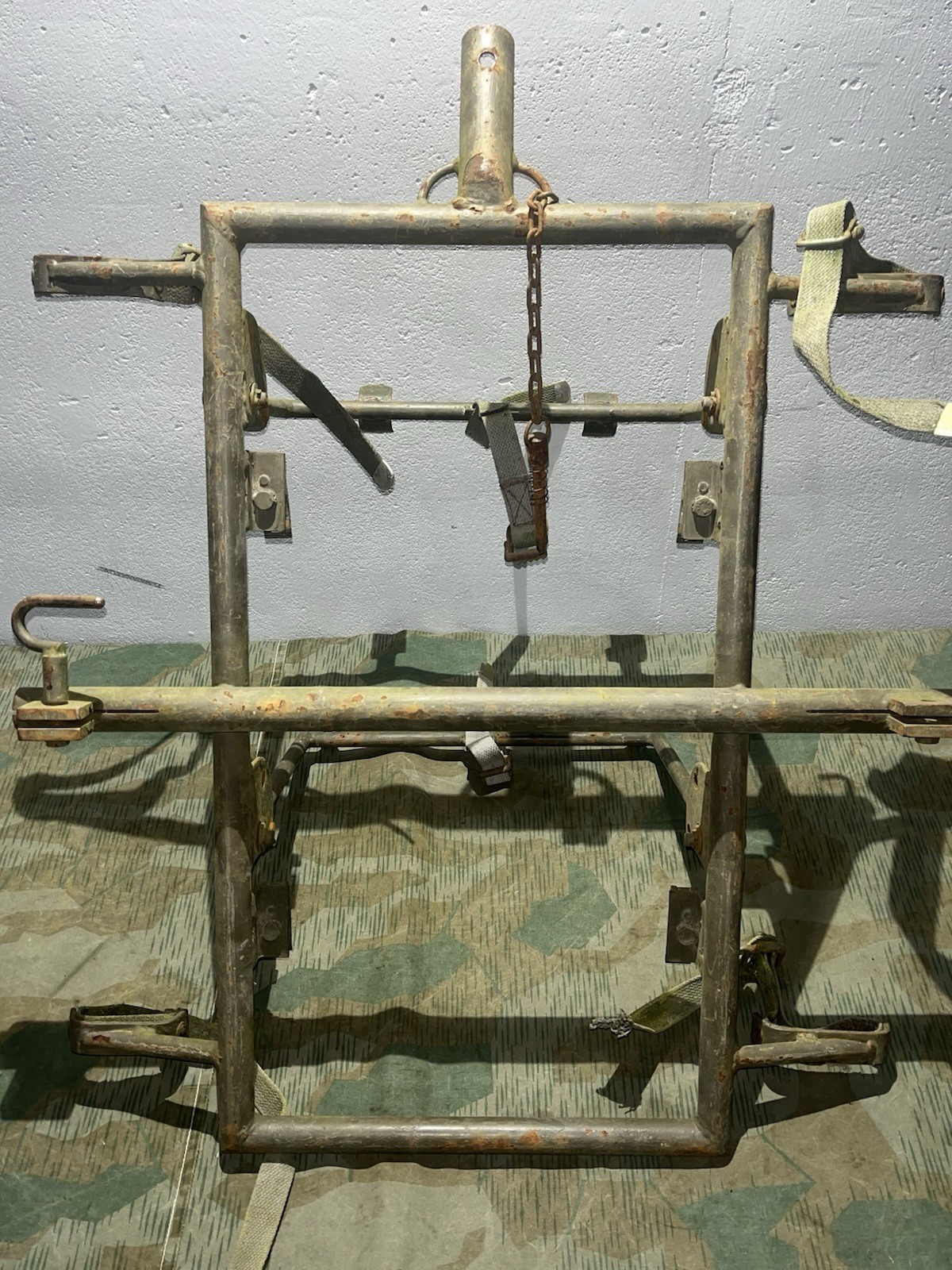 Post WW2 German FF33 Field Telephone Wire Cart (Holds Spools + Backpack Carrier) - Image 7