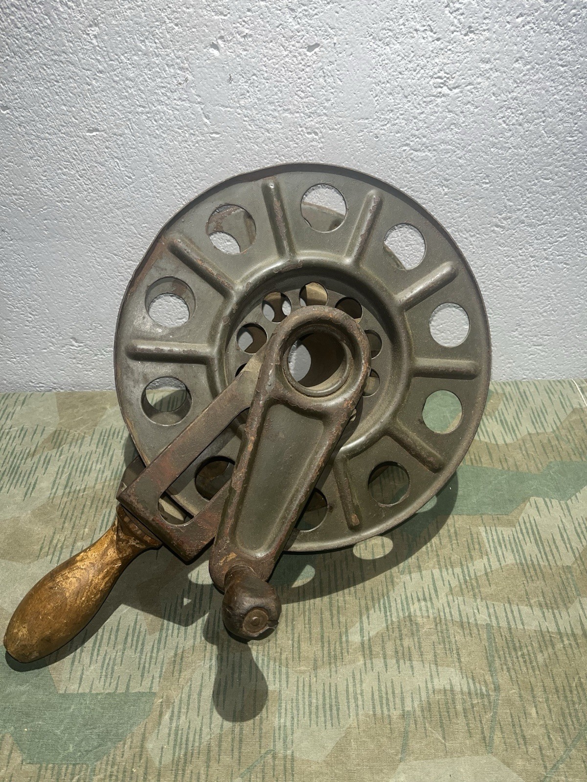 Original WW2 German FF33 Field Telephone Wire Hand Cable Reel 1939