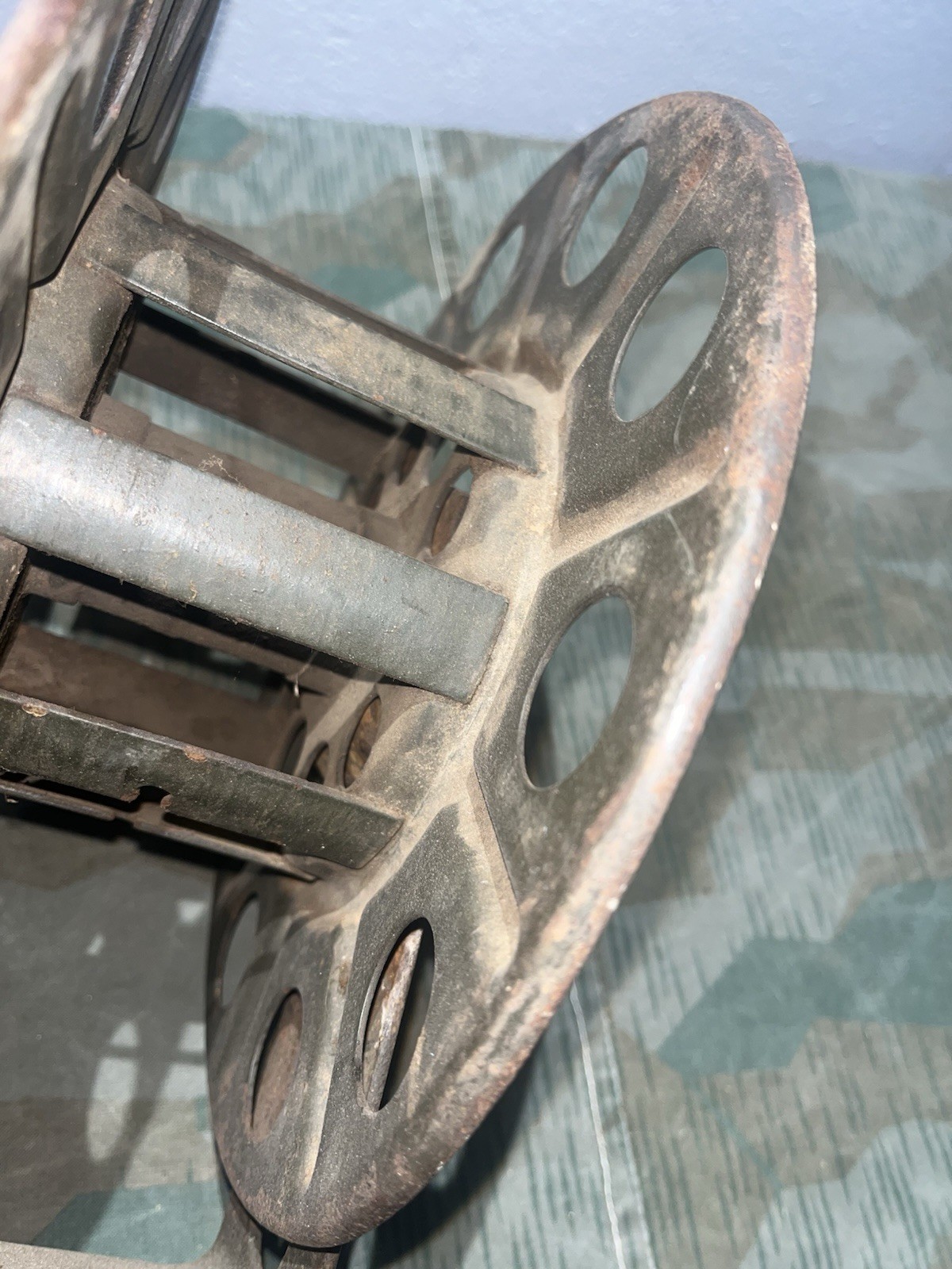Original WW2 German FF33 Field Telephone Wire Hand Cable Reel 1939 - Image 15