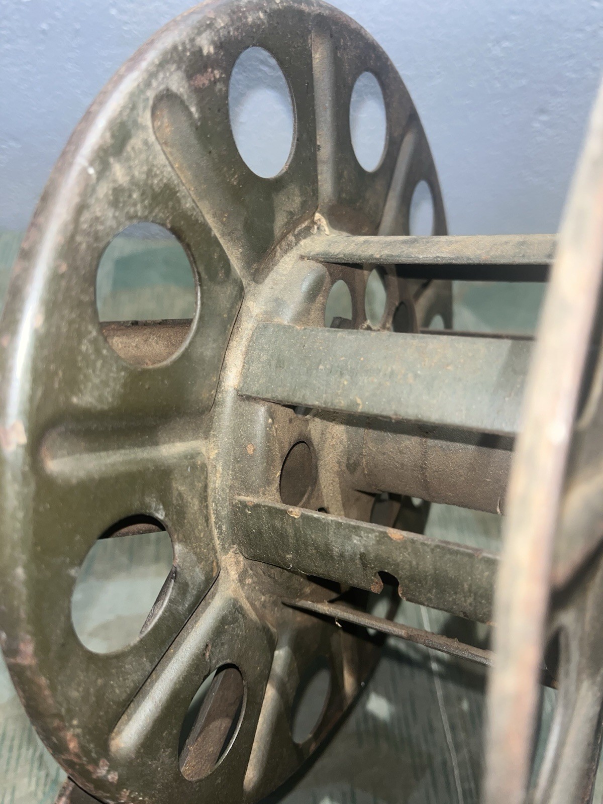 Original WW2 German FF33 Field Telephone Wire Hand Cable Reel 1939 - Image 16