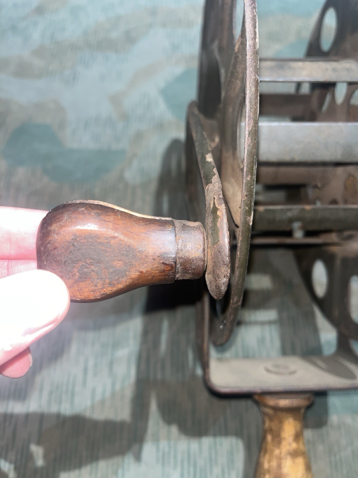 Original WW2 German FF33 Field Telephone Wire Hand Cable Reel 1939 - Image 20