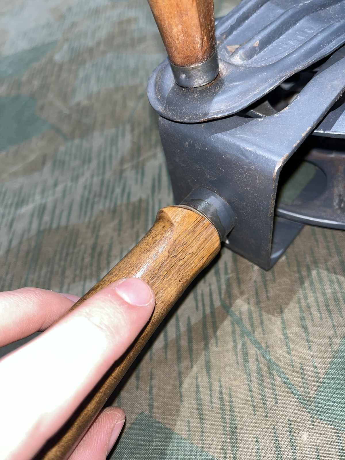 Original WW2 German FF33 Field Telephone Wire Hand Cable Reel - Image 3