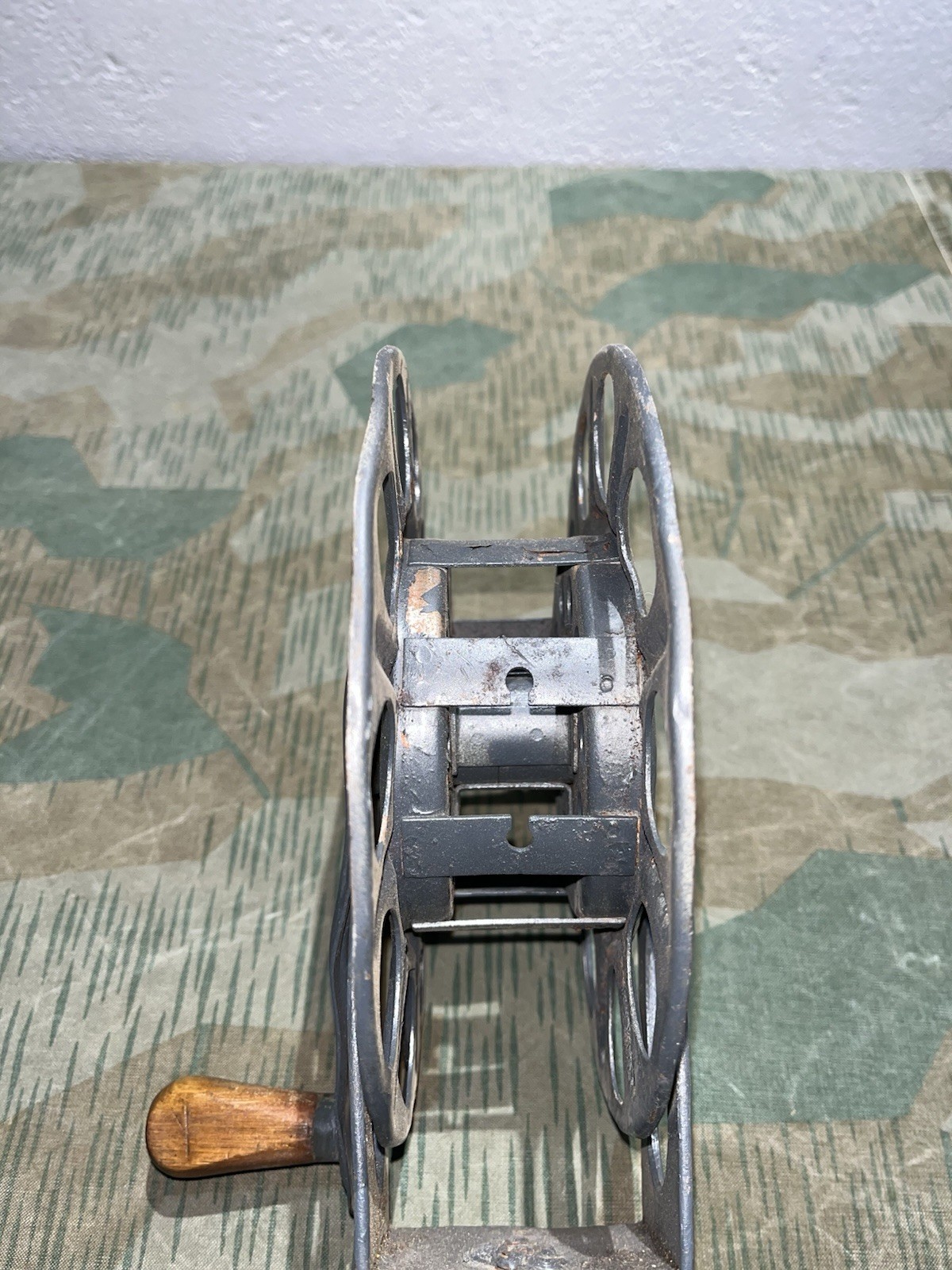 Original WW2 German FF33 Field Telephone Wire Hand Cable Reel - Image 6