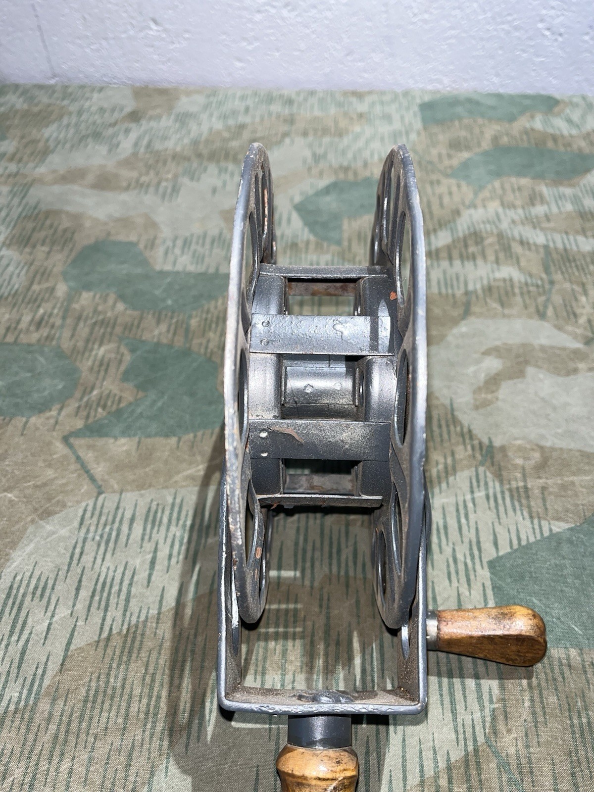 Original WW2 German FF33 Field Telephone Wire Hand Cable Reel - Image 7