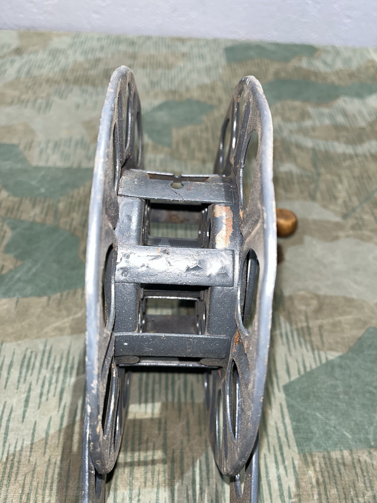 Original WW2 German FF33 Field Telephone Wire Hand Cable Reel - Image 8