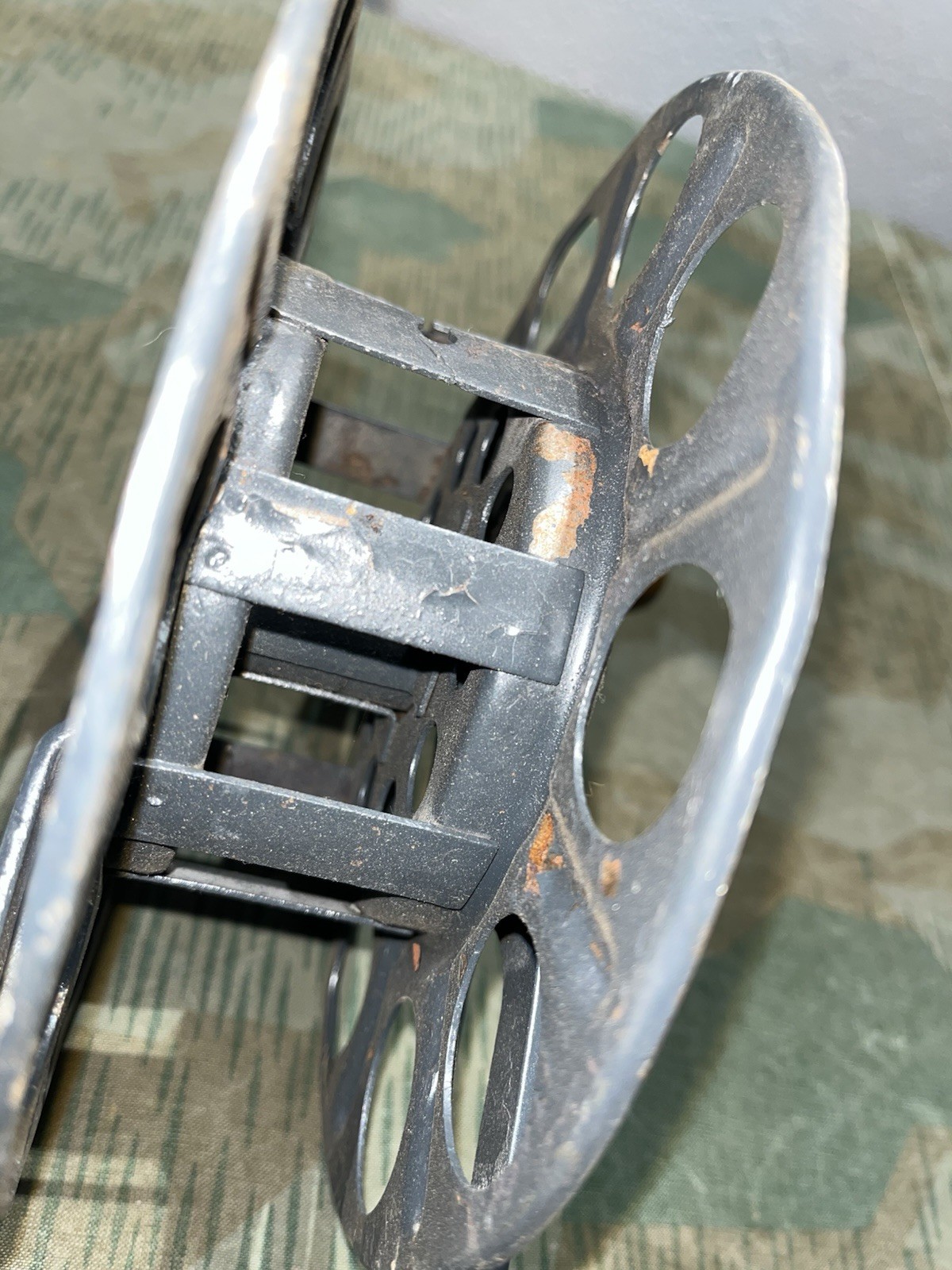 Original WW2 German FF33 Field Telephone Wire Hand Cable Reel - Image 9