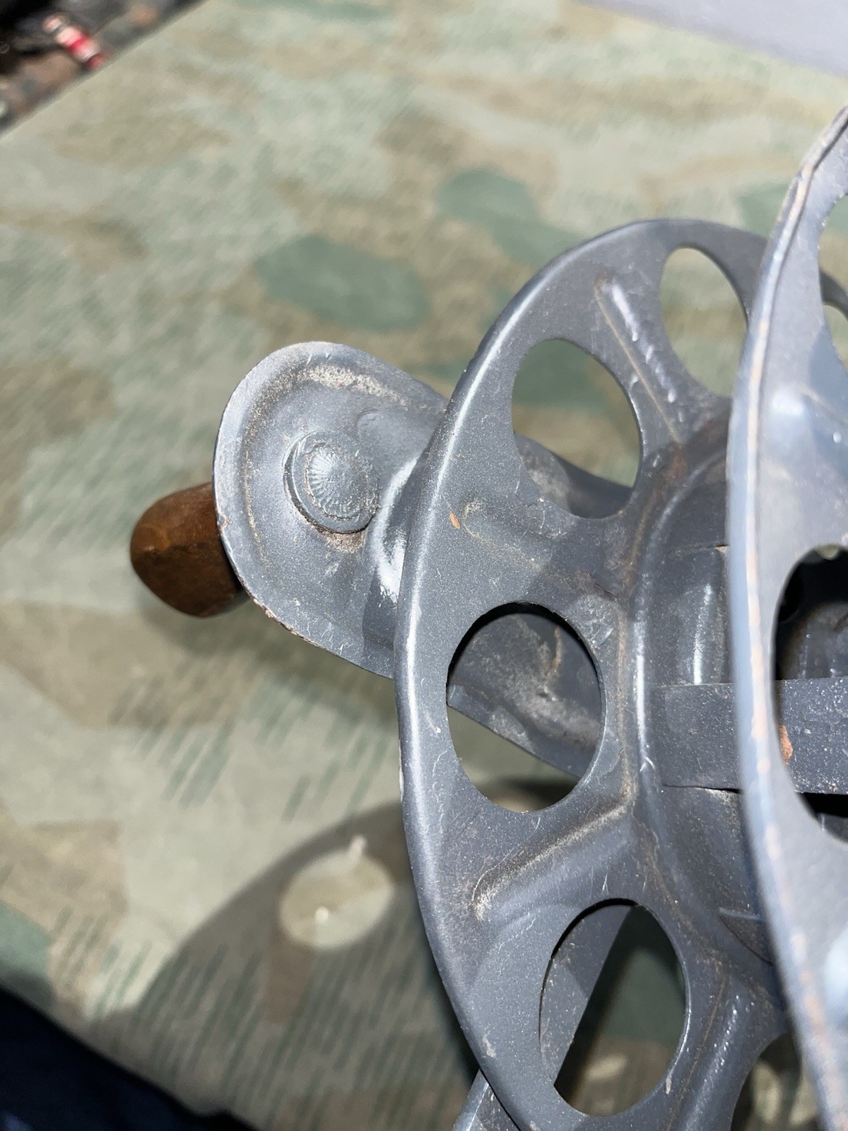 Original WW2 German FF33 Field Telephone Wire Hand Cable Reel - Image 17