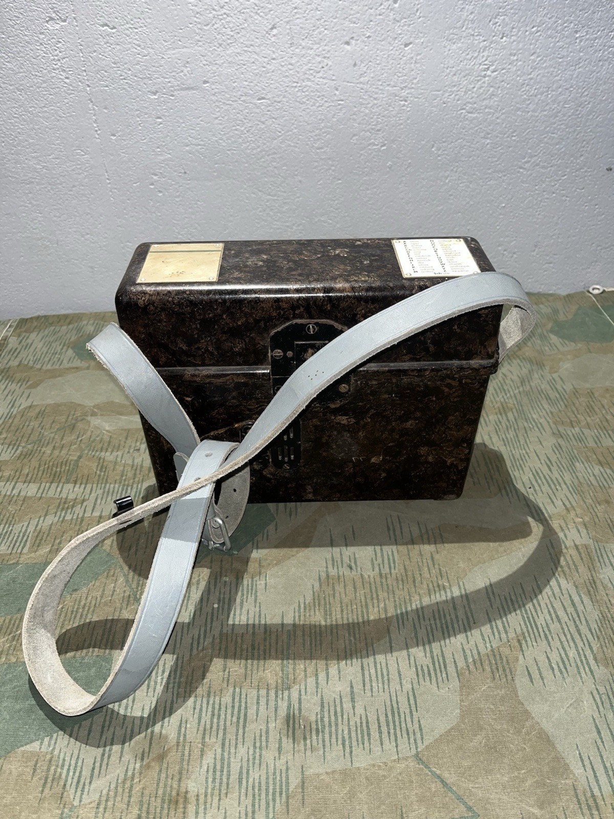 Original WW2 German FF33 Field Telephone / Switchboard Shoulder Strap Marked 1944