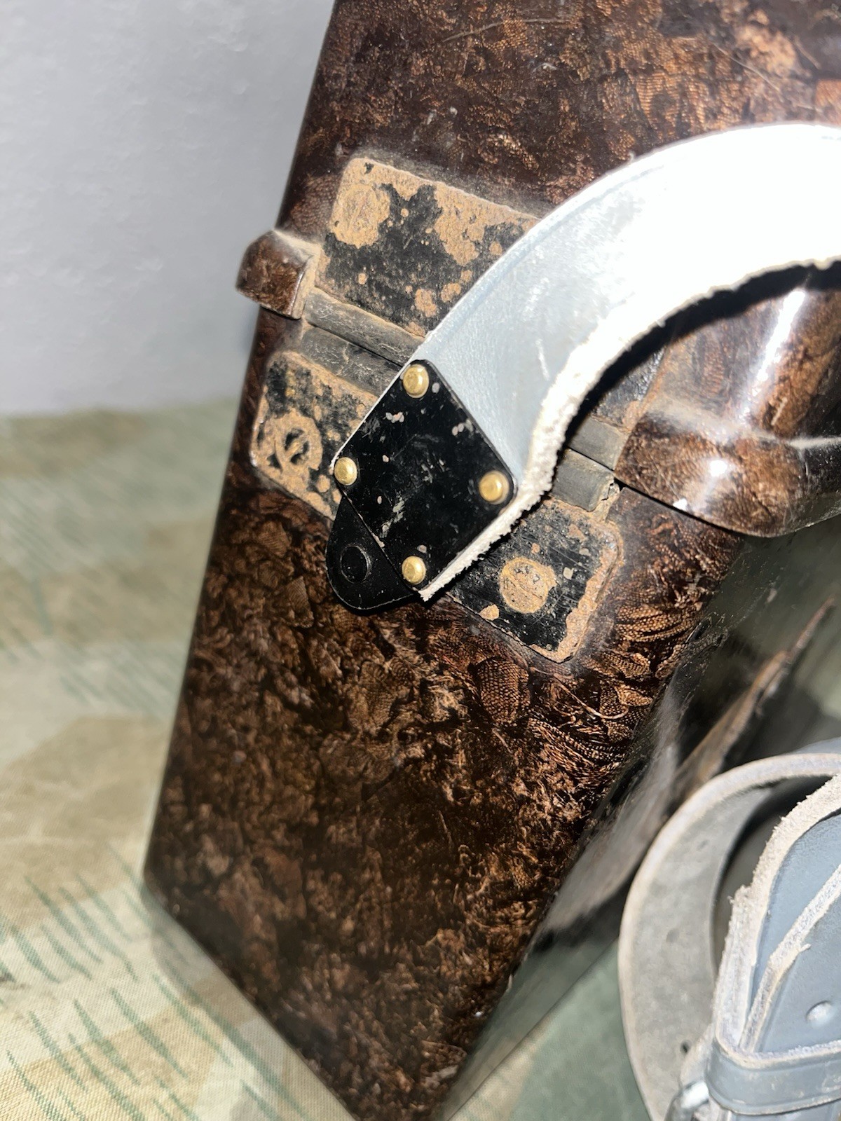 Original WW2 German FF33 Field Telephone / Switchboard Shoulder Strap Marked 1944 - Image 2