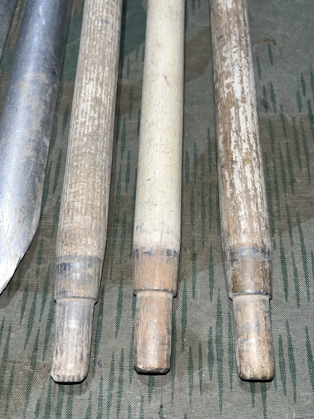 WW2 German Style / Swiss Zeltbahn Poncho Tent Stakes & Poles Set w/ Case - Image 11