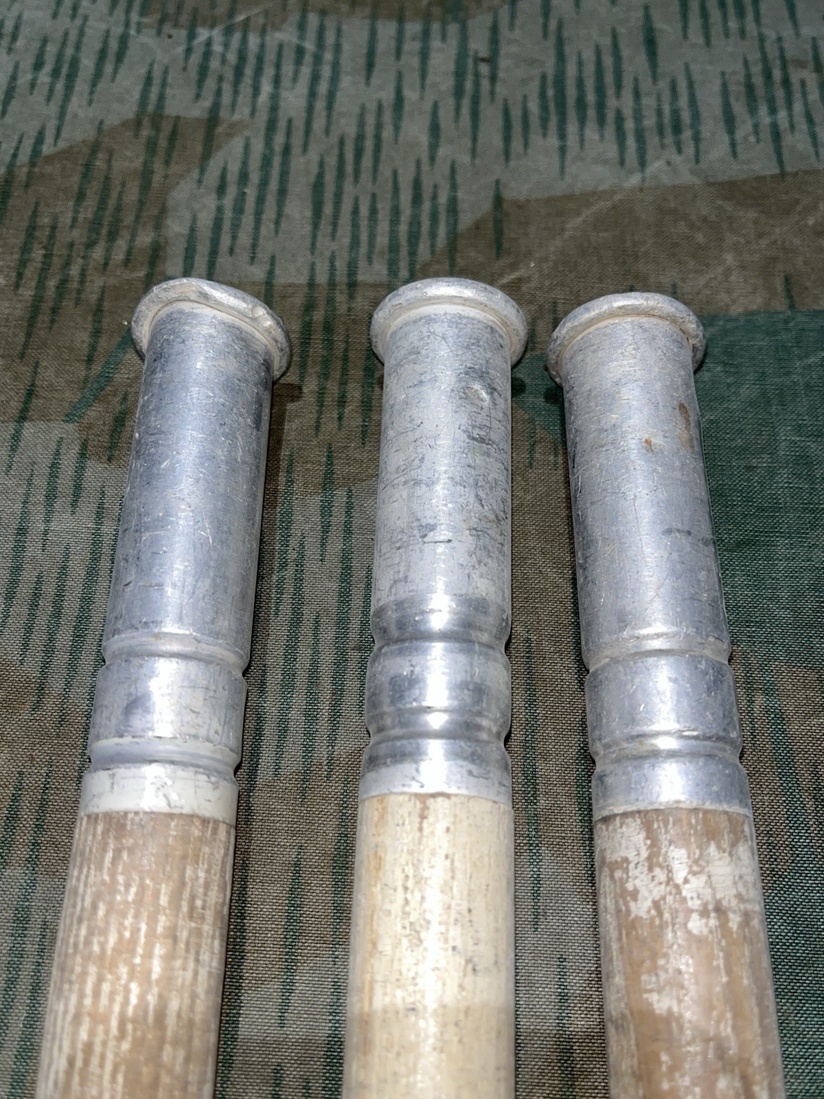 WW2 German Style / Swiss Zeltbahn Poncho Tent Stakes & Poles Set w/ Case - Image 13