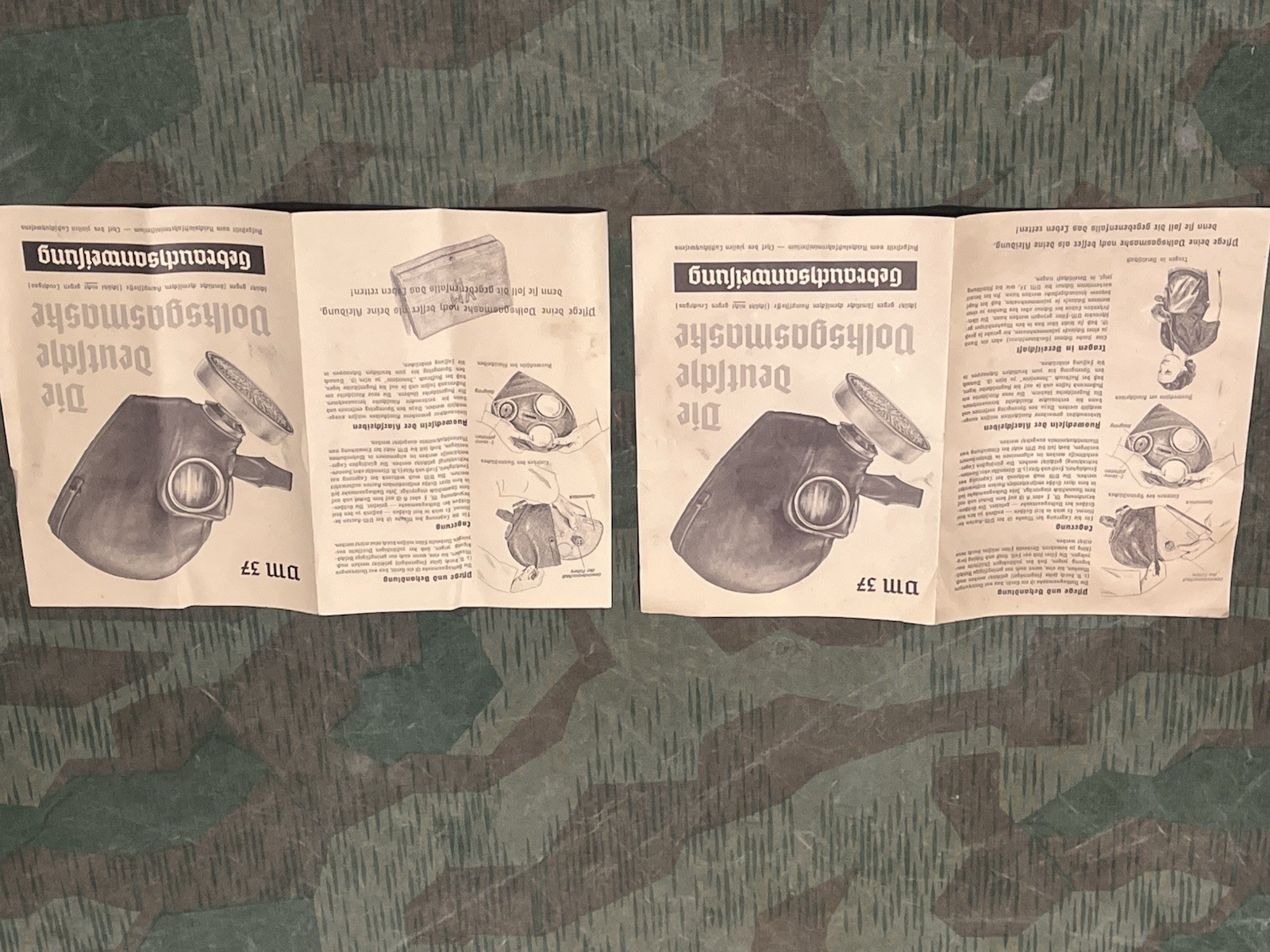 Original WW2 German Civil Gas Mask VM37 Instruction Manual (1x Per Purchase) - Image 8