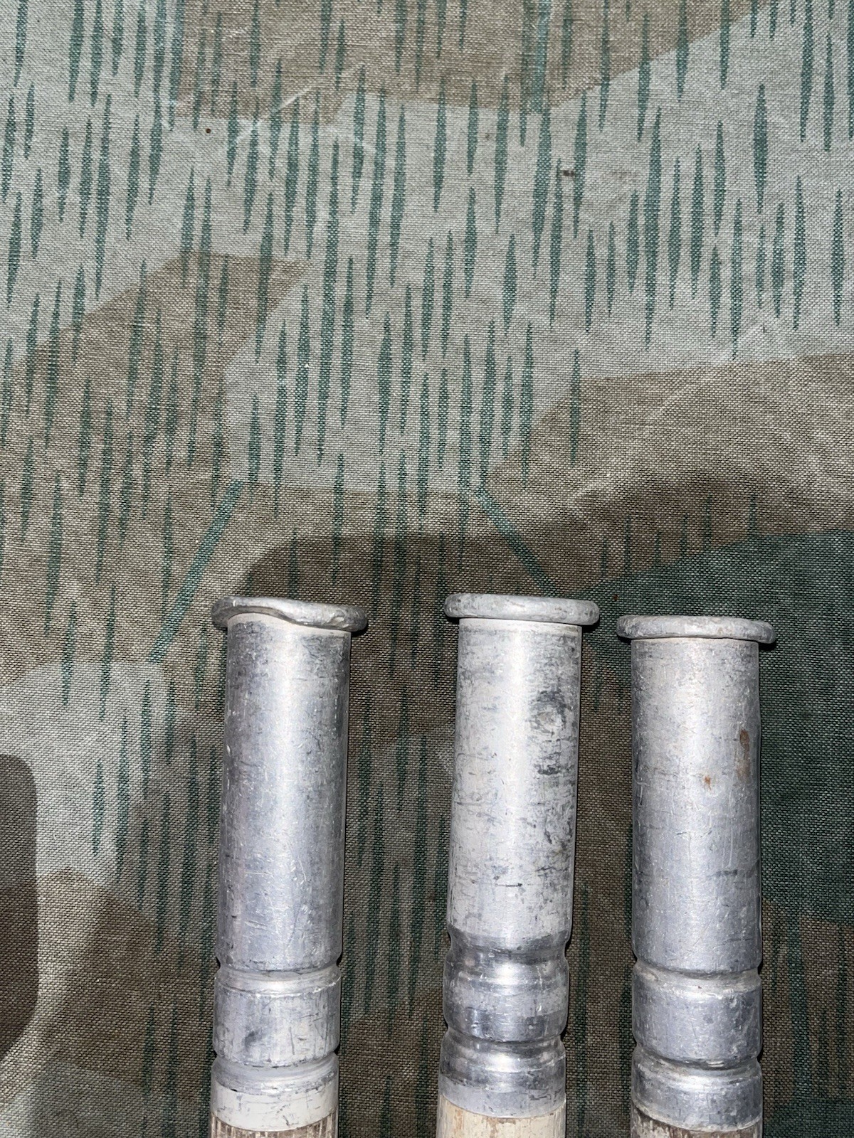WW2 German Style / Swiss Zeltbahn Poncho Tent Stakes & Poles Set w/ Case - Image 14