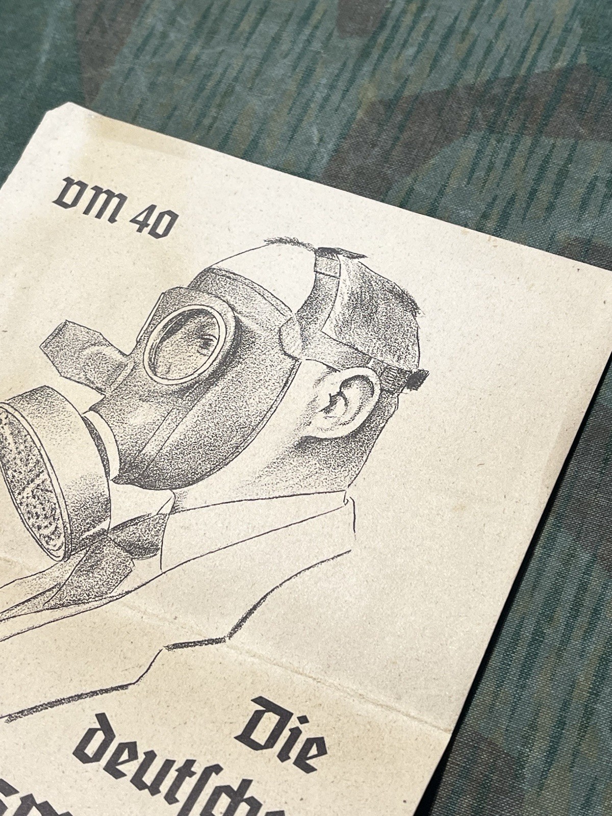 Original WW2 German Civil Gas Mask VM40 Instruction Manual (1x Per Purchase) - Image 3