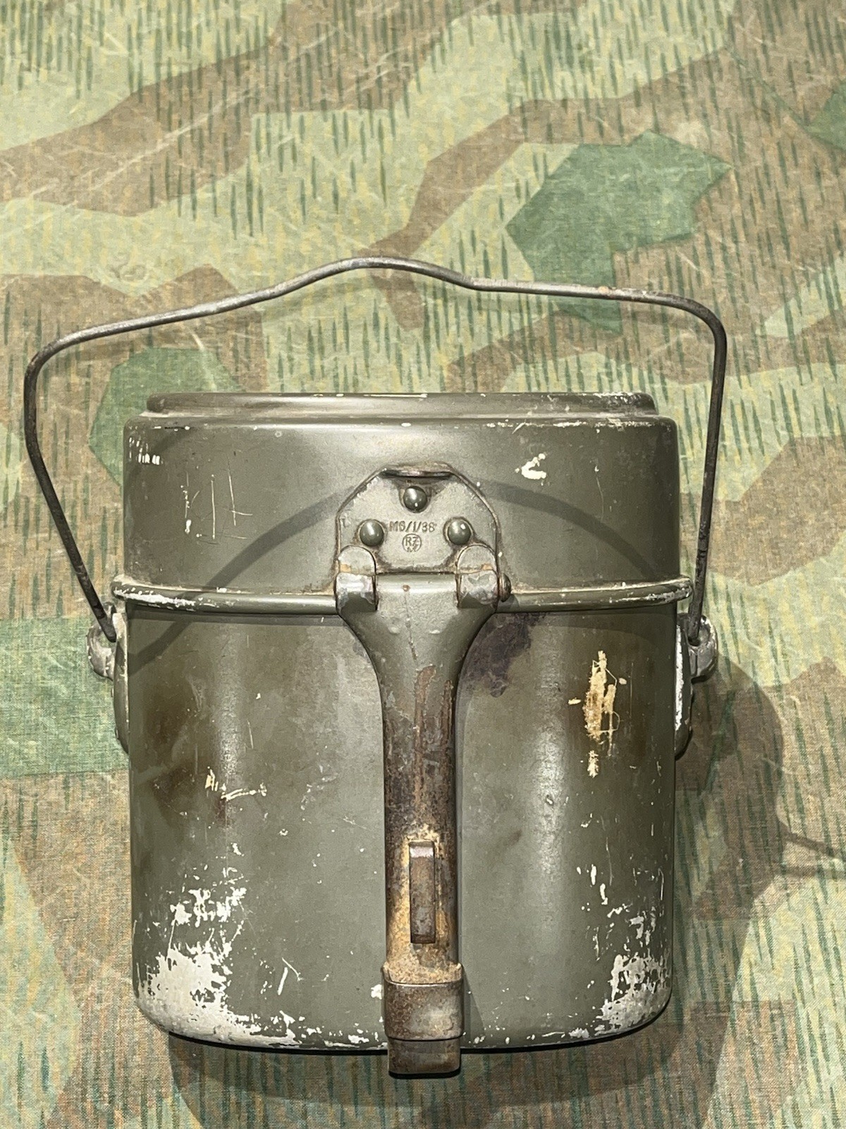 Original WW2 German M1910 Style Mess Tin Kit Marked RZM 39 Matching - Image 3