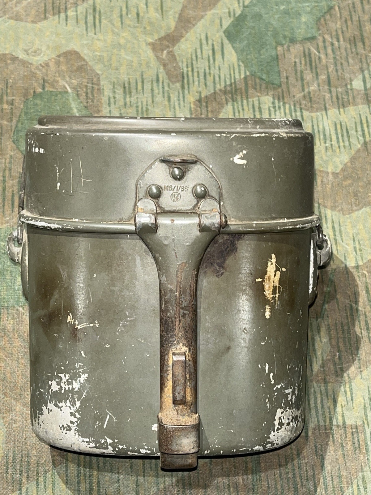 Original WW2 German M1910 Style Mess Tin Kit Marked RZM 39 Matching - Image 4