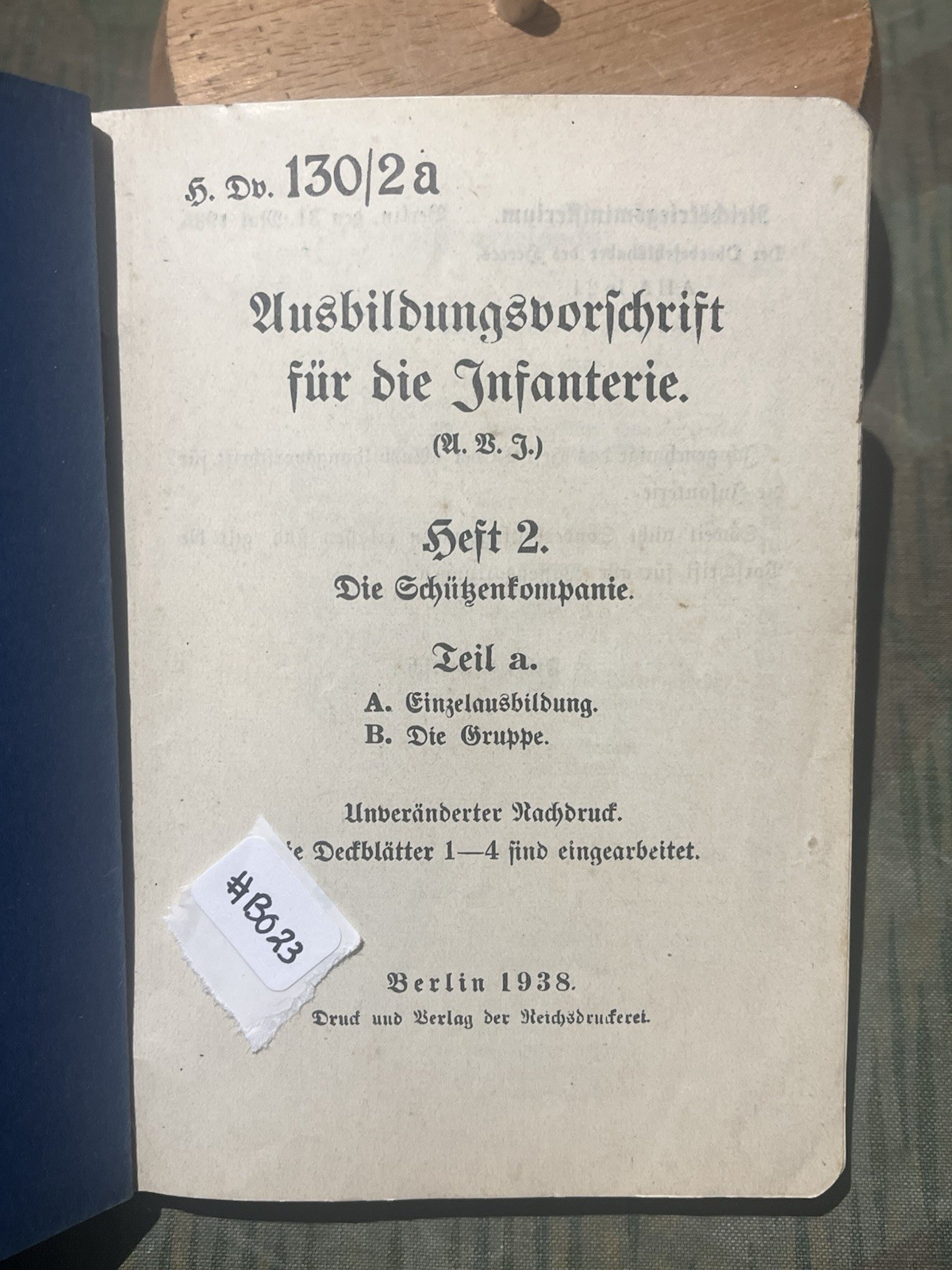 Original WW2 German Wehrmacht Infantry Regulations Manual Mg08/15 Dated 1938 - Image 11