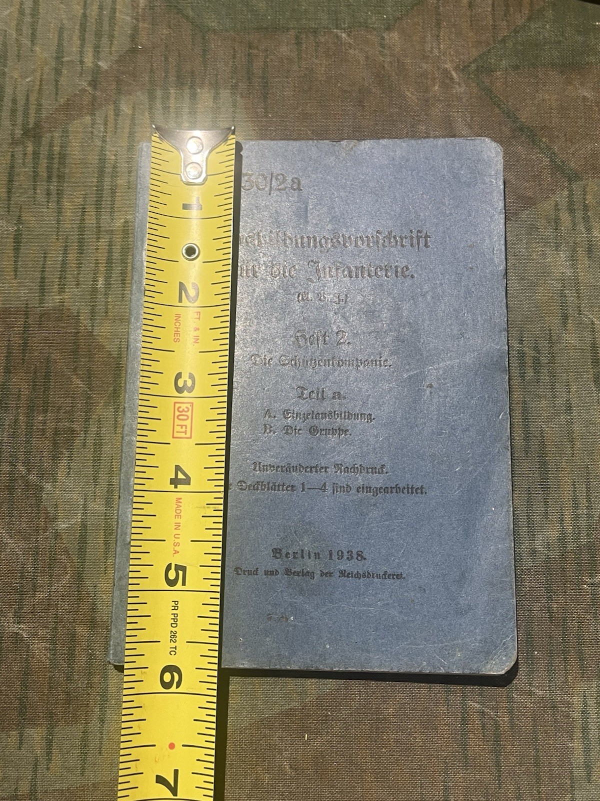 Original WW2 German Wehrmacht Infantry Regulations Manual Mg08/15 Dated 1938 - Image 14