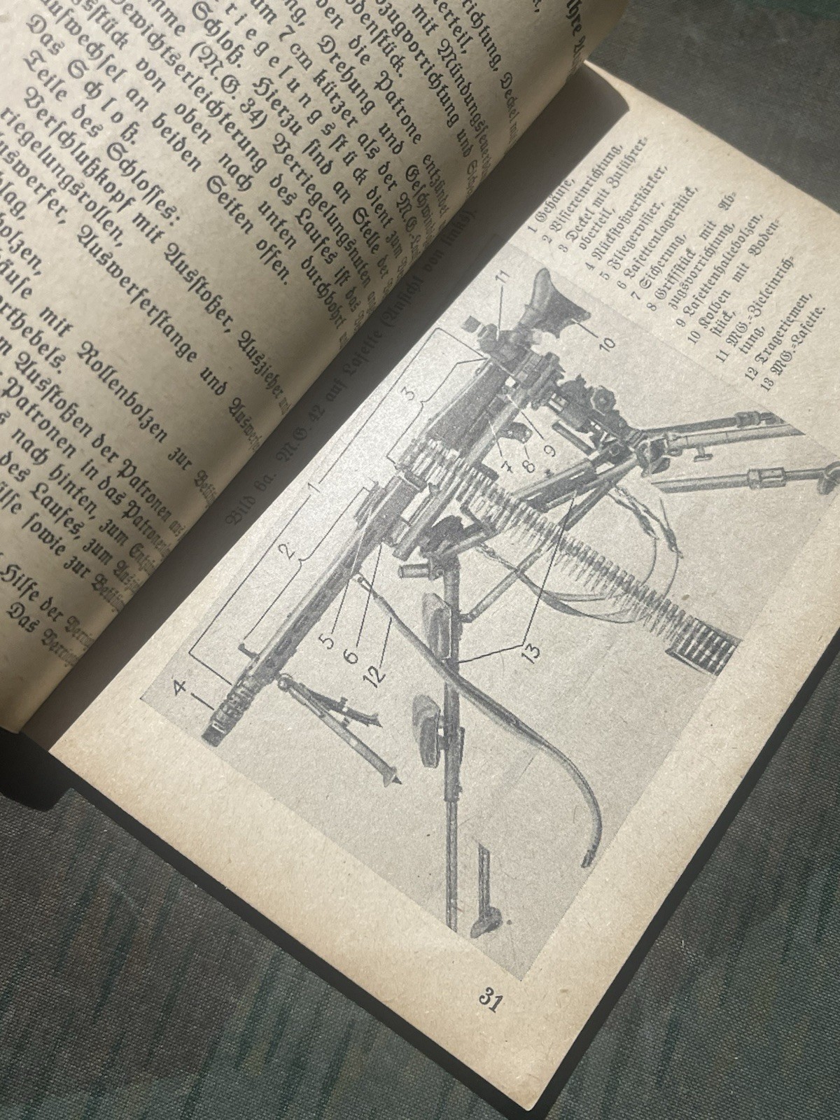 Original WW2 German Mg34 & Mg42 Handbook Manual Schematics w/ Pics 1944 Dated - Image 22