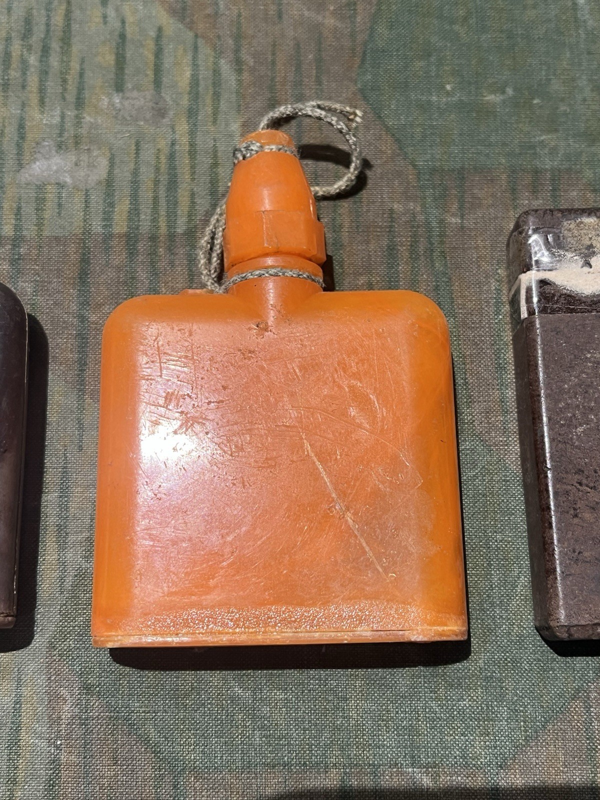 Original WW2 German Gas Mask Decontamination Bakelite Cases Marked & Dated - Image 3
