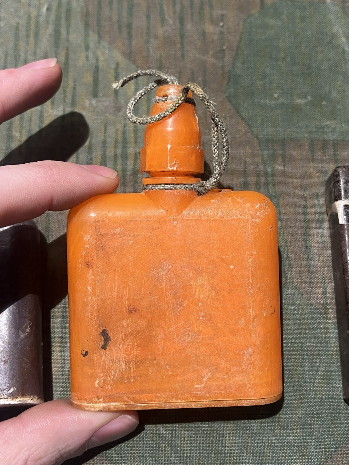 Original WW2 German Gas Mask Decontamination Bakelite Cases Marked & Dated - Image 7