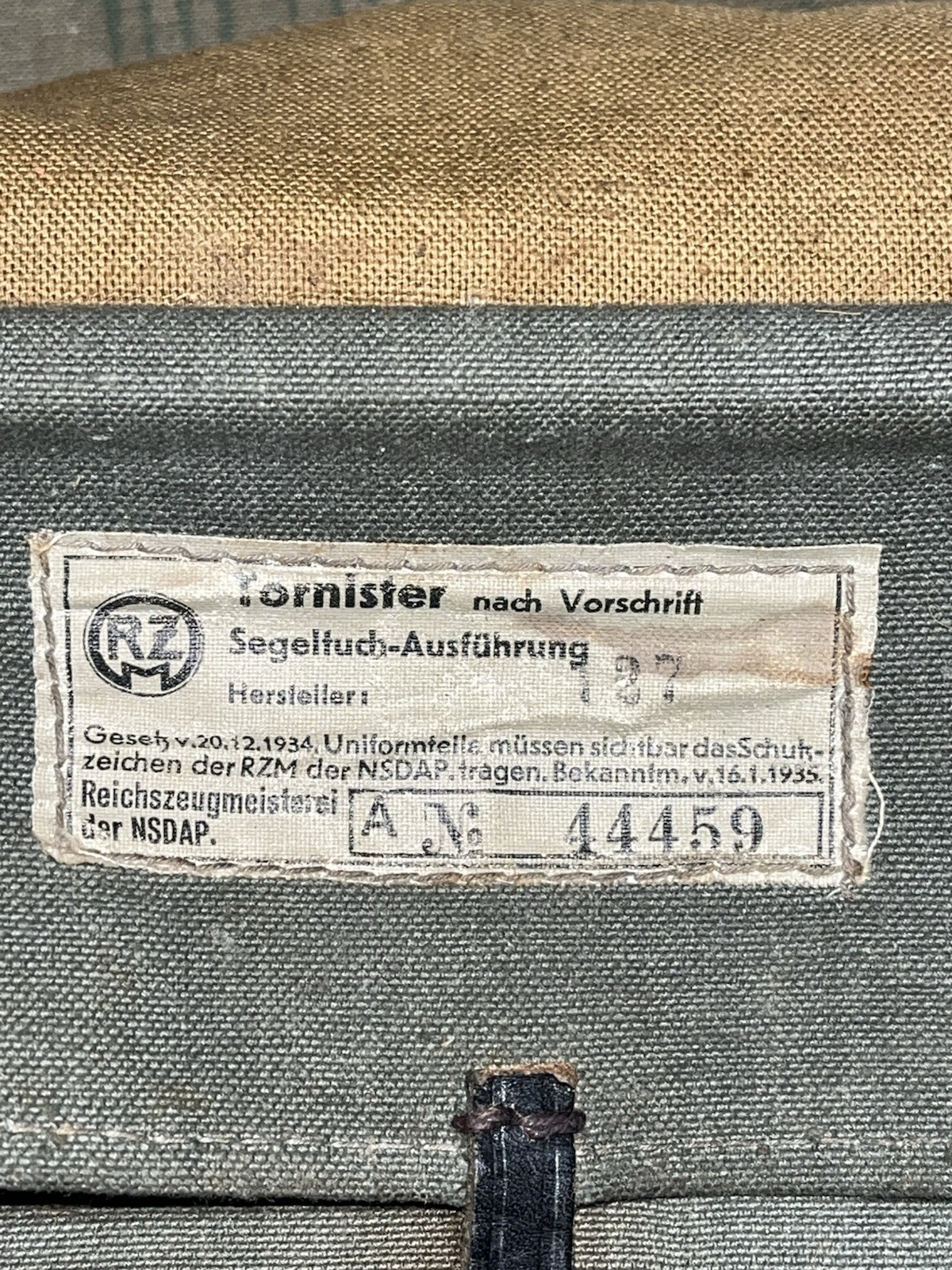 Original WW2 German RZM Marked Uniform M34 Pony Fur Horsehair Tornister Backpack - Image 2