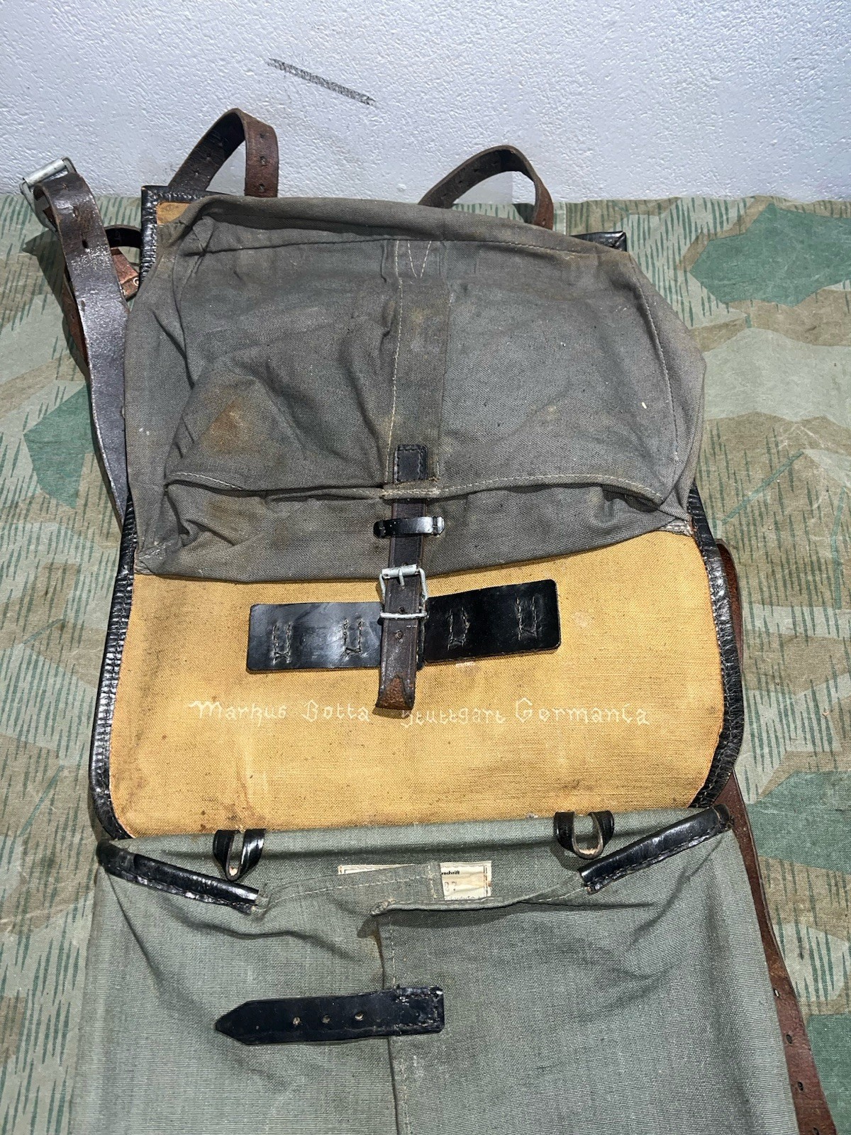 Original WW2 German RZM Marked Uniform M34 Pony Fur Horsehair Tornister Backpack - Image 6