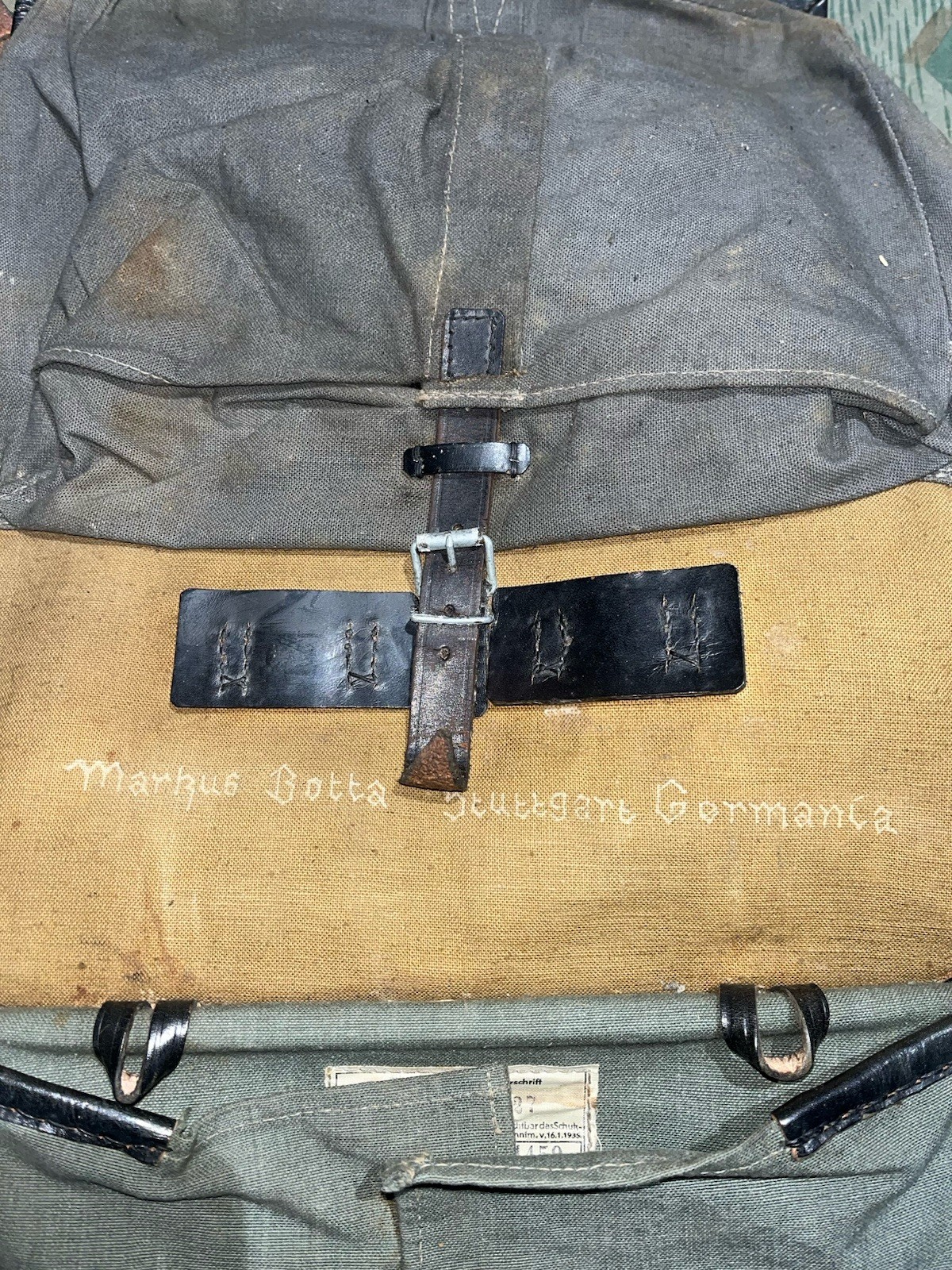 Original WW2 German RZM Marked Uniform M34 Pony Fur Horsehair Tornister Backpack - Image 7