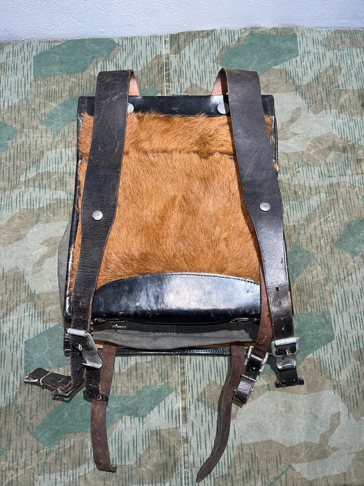 Original WW2 German RZM Marked Uniform M34 Pony Fur Horsehair Tornister Backpack - Image 9