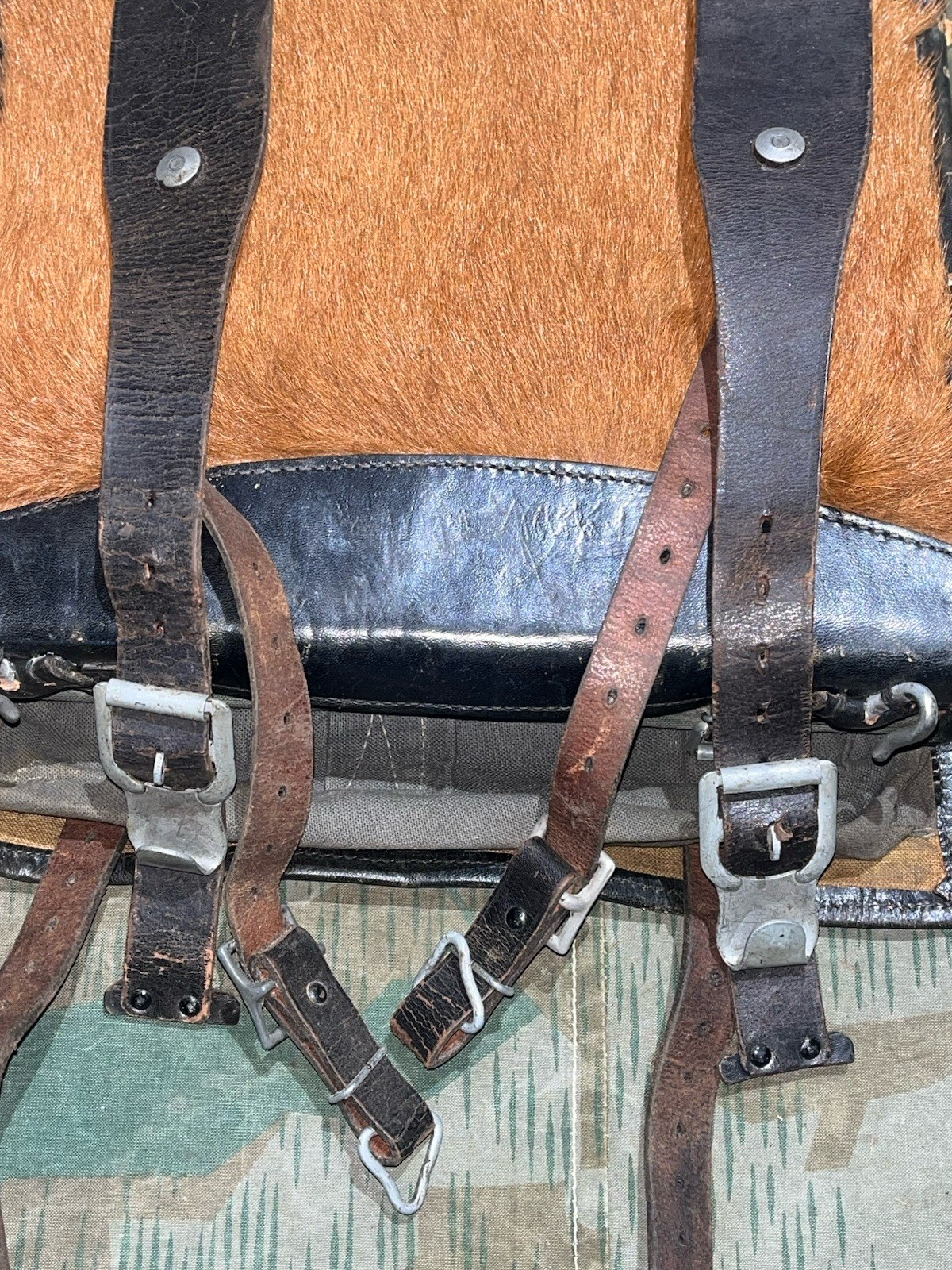 Original WW2 German RZM Marked Uniform M34 Pony Fur Horsehair Tornister Backpack - Image 12