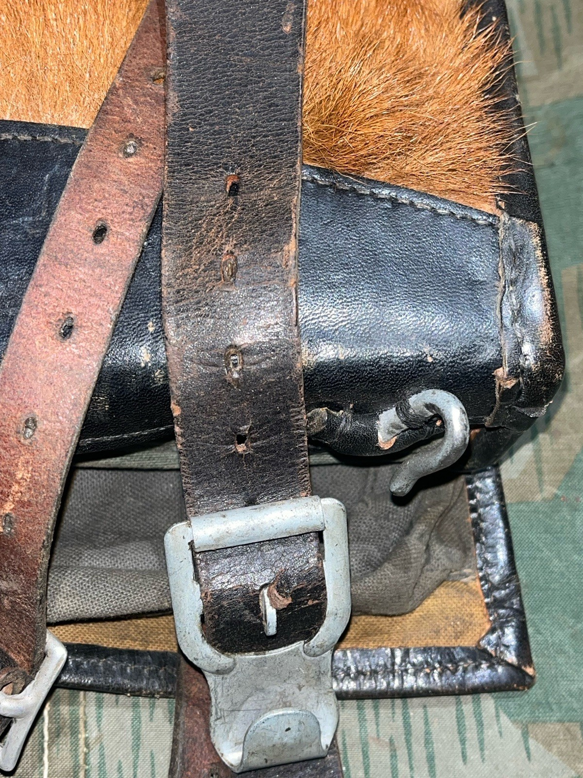 Original WW2 German RZM Marked Uniform M34 Pony Fur Horsehair Tornister Backpack - Image 14